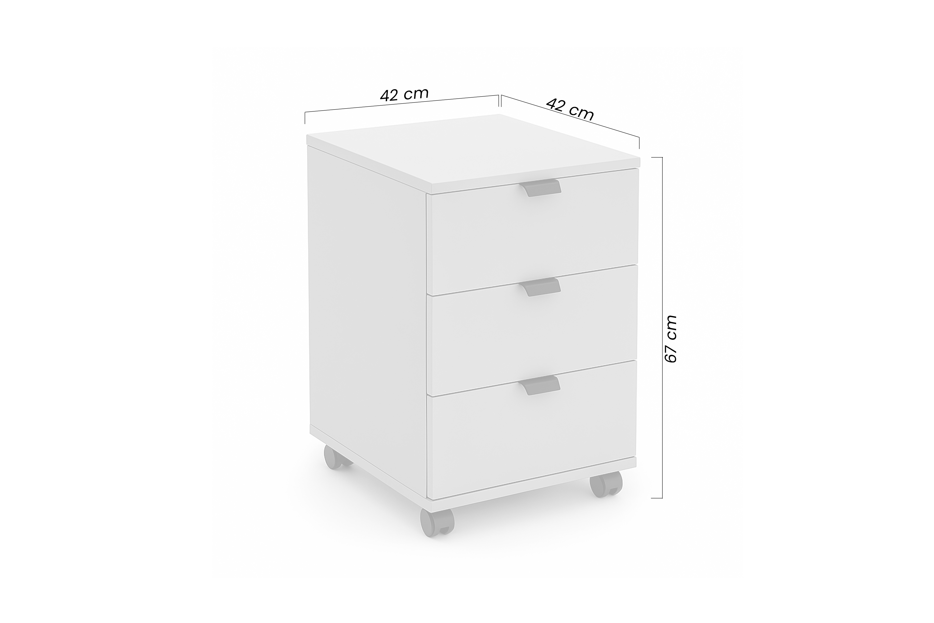 Kontejner Cremona se třemi zásuvkami - písková béžová zásuvkový kontejner Cremona se třemi  zásuvkami - béžová Pískový