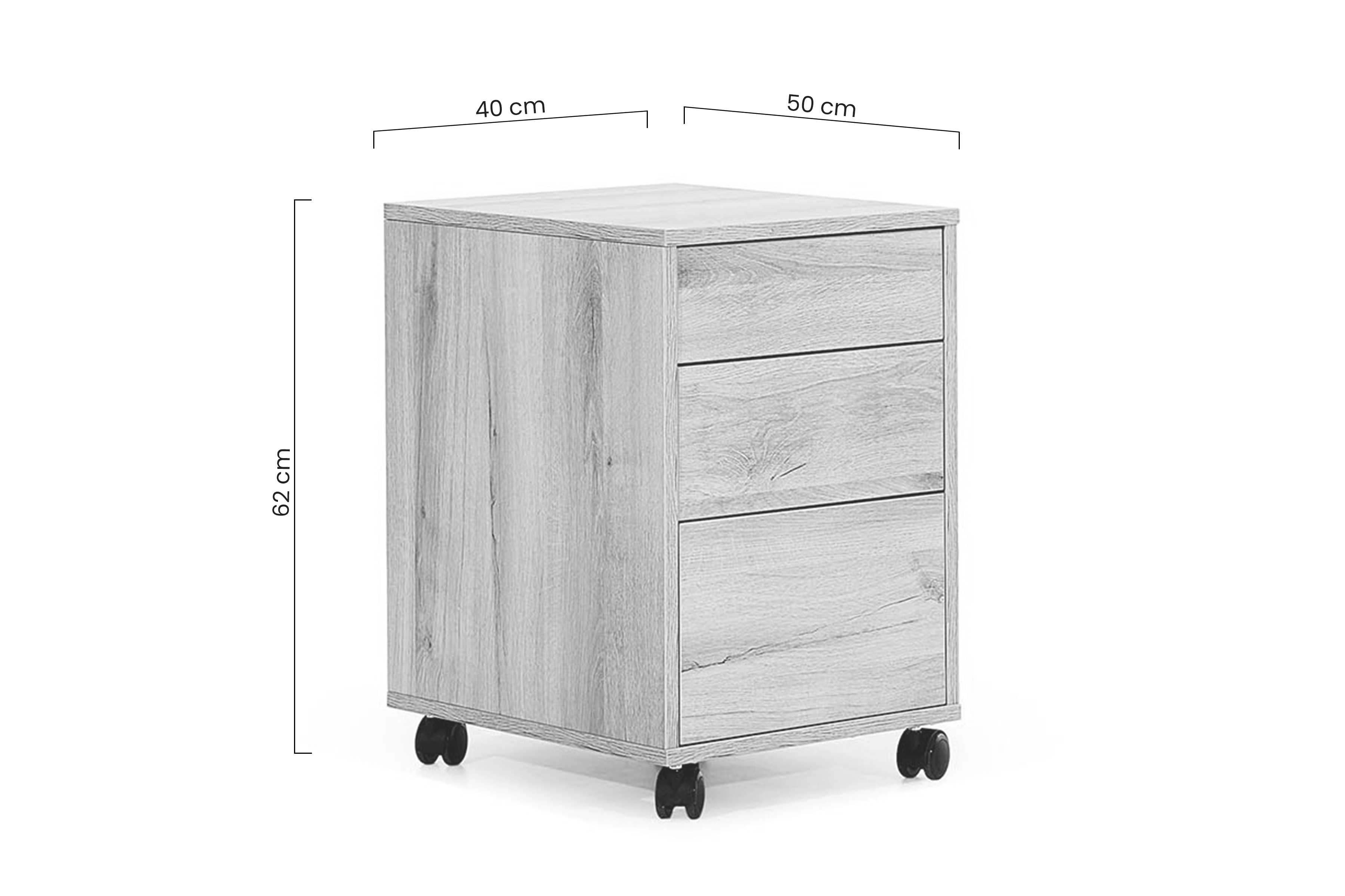 Zásuvkový kontejner Loft Lorenzo - dub lorenzo zásuvkový kontejner do Psací stoly Loft Lorenzo - dub lorenzo