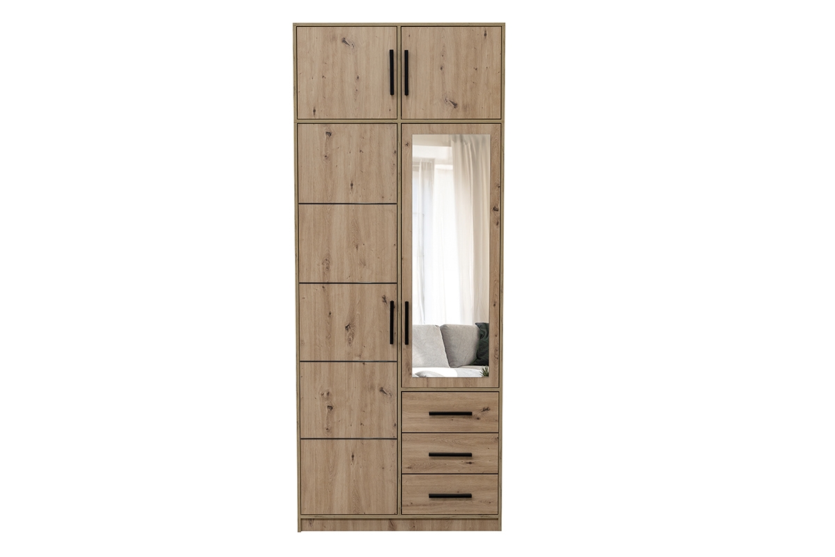 Skriňa dvojdverová s nadstavcom Kos D2 100 cm - Dub artisan Skriňa dvojdverová z nadstawka Kos D2 100 cm - Dub artisan