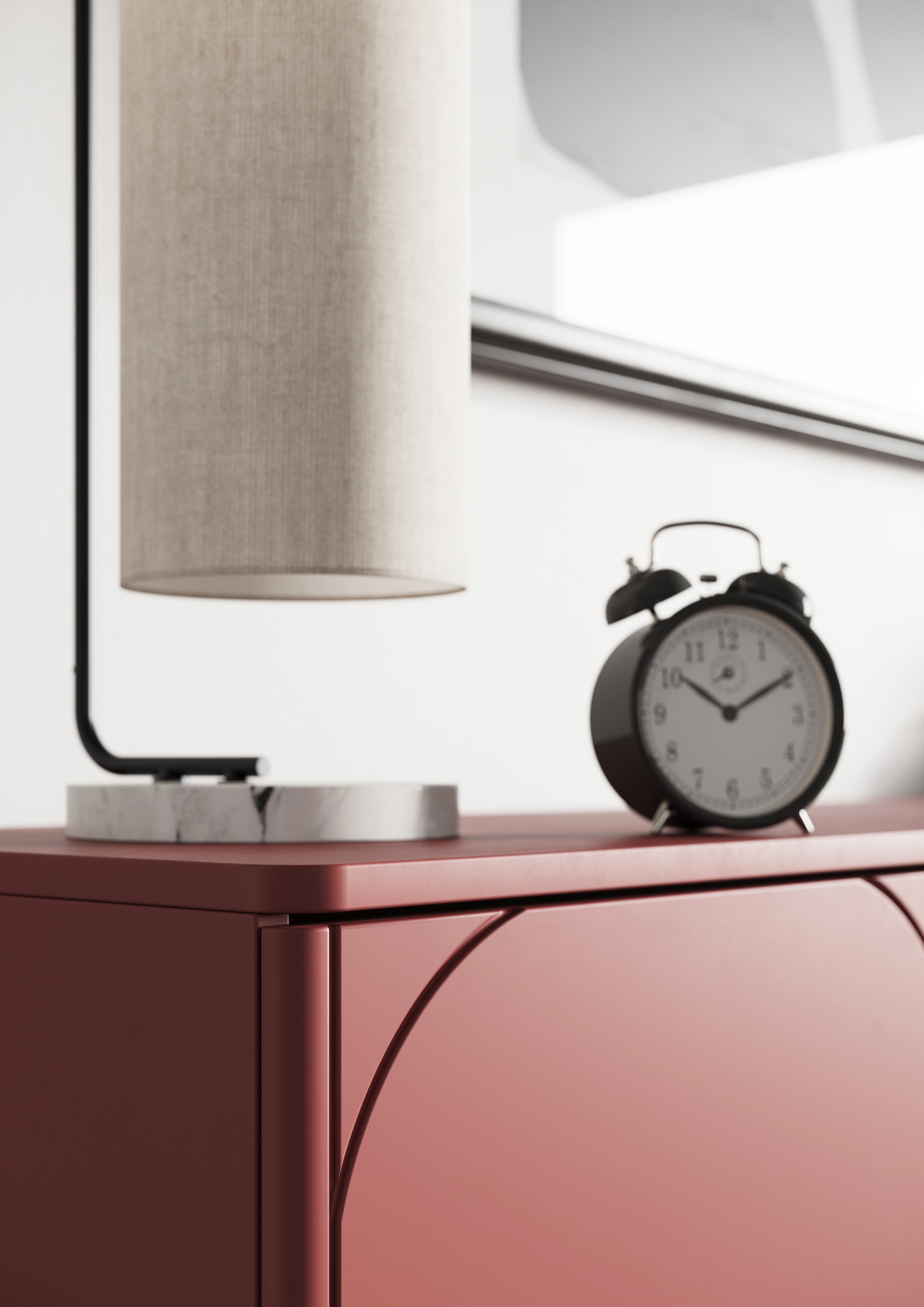 Vysoká dvoudveřová komoda Sonatia 120 cm se dvěma skrytými zásuvkami - burgundská Kredenc Sonatia 120 cm dvoudveřový z dwoma ukrytymi zásuvkami - burgund