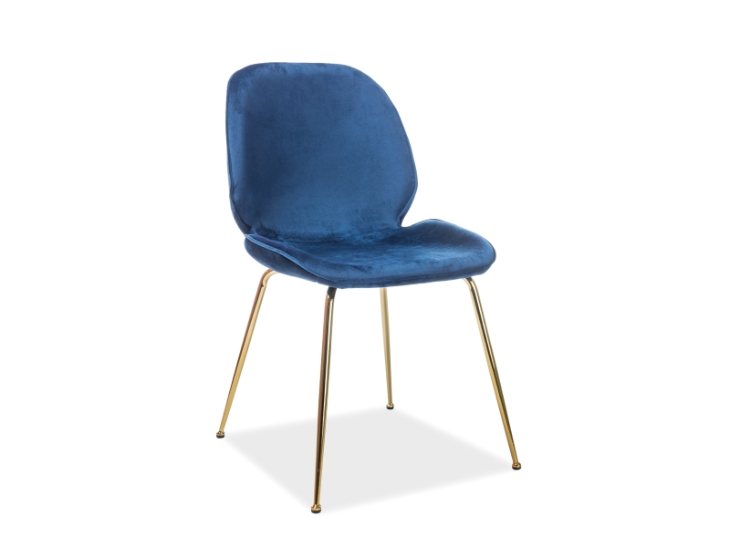 Židle ADRIEN VELVET ZLATÝ Konstrukce/tmavě modrý BLUVEL 86  židle adrien velvet zlatý konstrukce/tmavě modrý bluvel 86