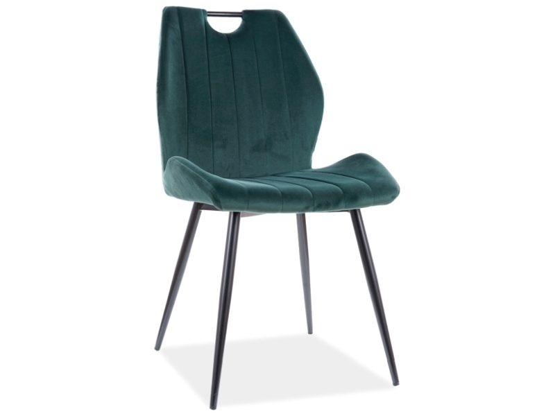 Židle Arco Velvet - černá / zelená Bluvel 78 krzesLo arco velvet Černý stelaZ / Zelený bluvel78