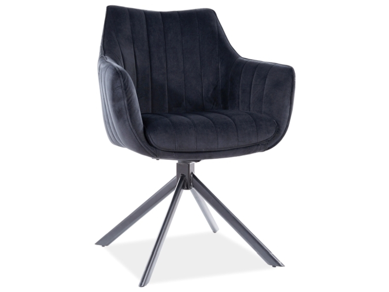 Židle Azalia Velvet - černá / černá Bluvel 19 židle azalia velvet Černý podstavec/Černý bluvel 19
