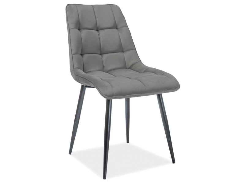 Židle CHIC MATT VELVET 85 Černá Konstrukce / šedá krzesLo chic matt velvet 85 Černá konstrukce / šedá