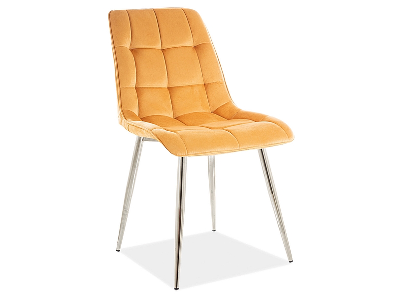 Židle CHIC VELVET Chromovaná Konstrukce / CURRY BLUVEL 68 židle chic velvet Chromovaná konstrukce / curry bluvel 68