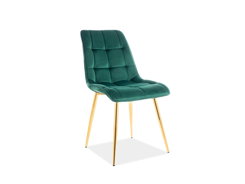 Židle CHIC VELVET ZLATÁ Konstrukce/Zelený BLUVEL 78  židle chic velvet zlatá konstrukce/Zelený bluvel 78