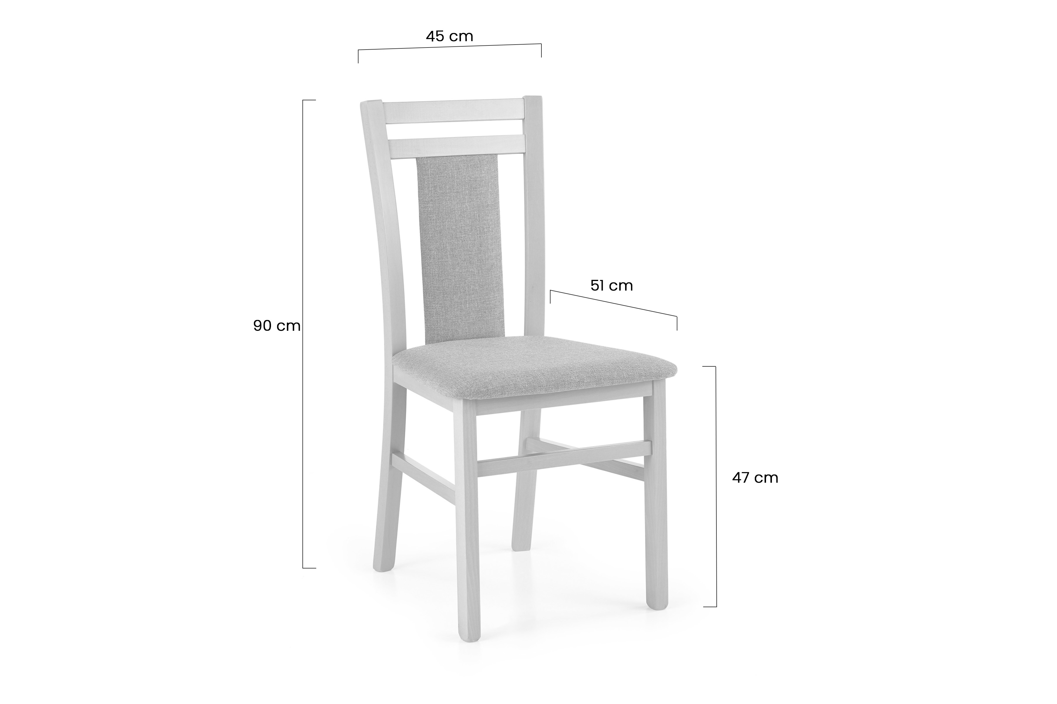 Jídelní židle Hubert 8 - dub medový / látka Inari 91 židle do jídelny Hubert 8 - šedá placionka Inari 91 / dub medová