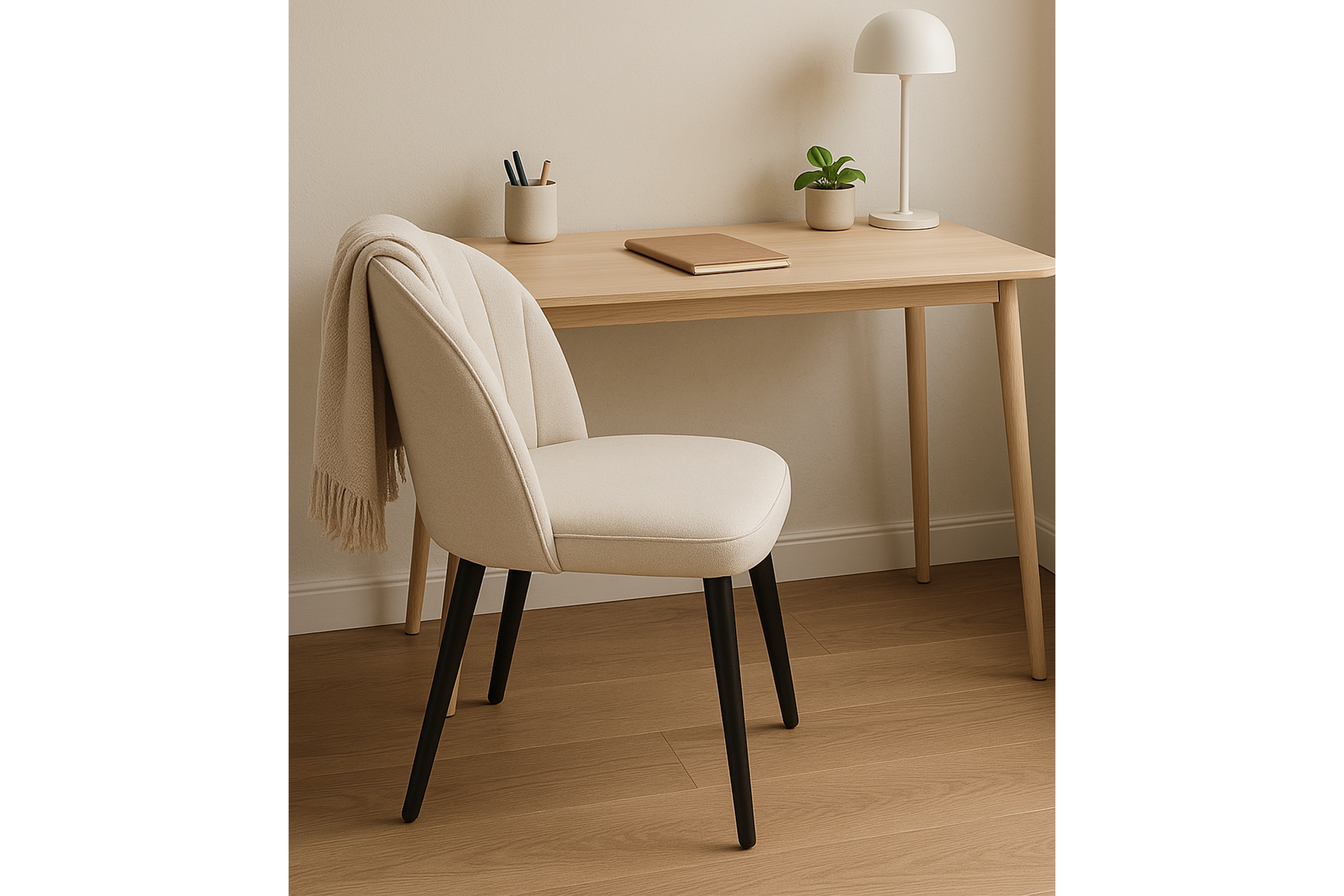 Čalúnená stolička Azarro 2 - béžový ľahkočistiteľný zamat Cloud 03 / čierne nohy Stolička drevená Azarro 2 z tapicerowanym siedziskiem - Béžová Cloud 03 / čierny nožičky