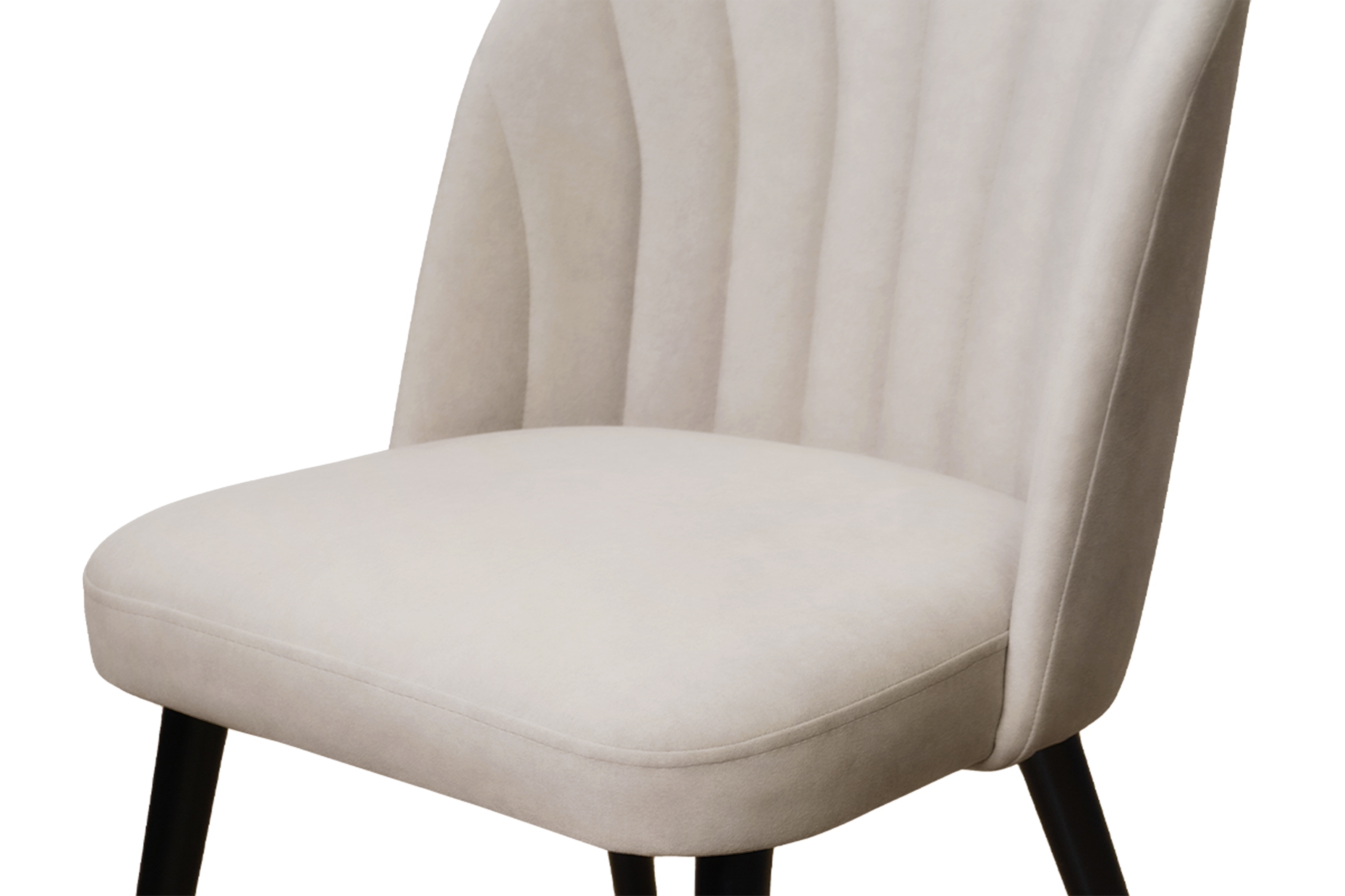 Jedálenské kreslo Azarro 2 - béžový zamat Paros 2 / čierna Stolička drevená Azarro 2 z tapicerowanym siedziskiem - béžový plusz Paros 2 / čierny nožičky