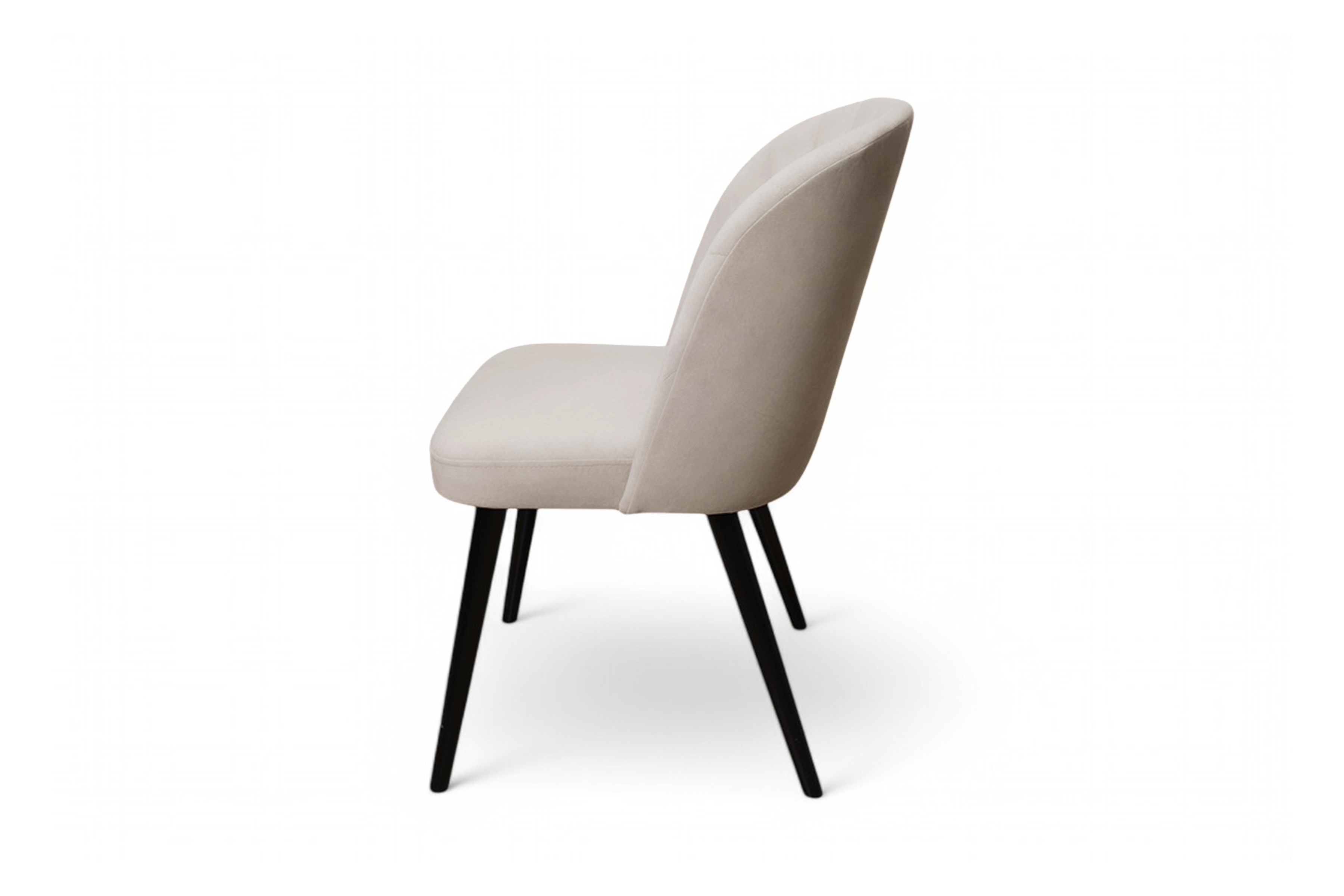 Jedálenské kreslo Azarro 2 - béžový zamat Paros 2 / čierna Stolička drevená Azarro 2 z tapicerowanym siedziskiem - béžový plusz Paros 2 / čierny nožičky