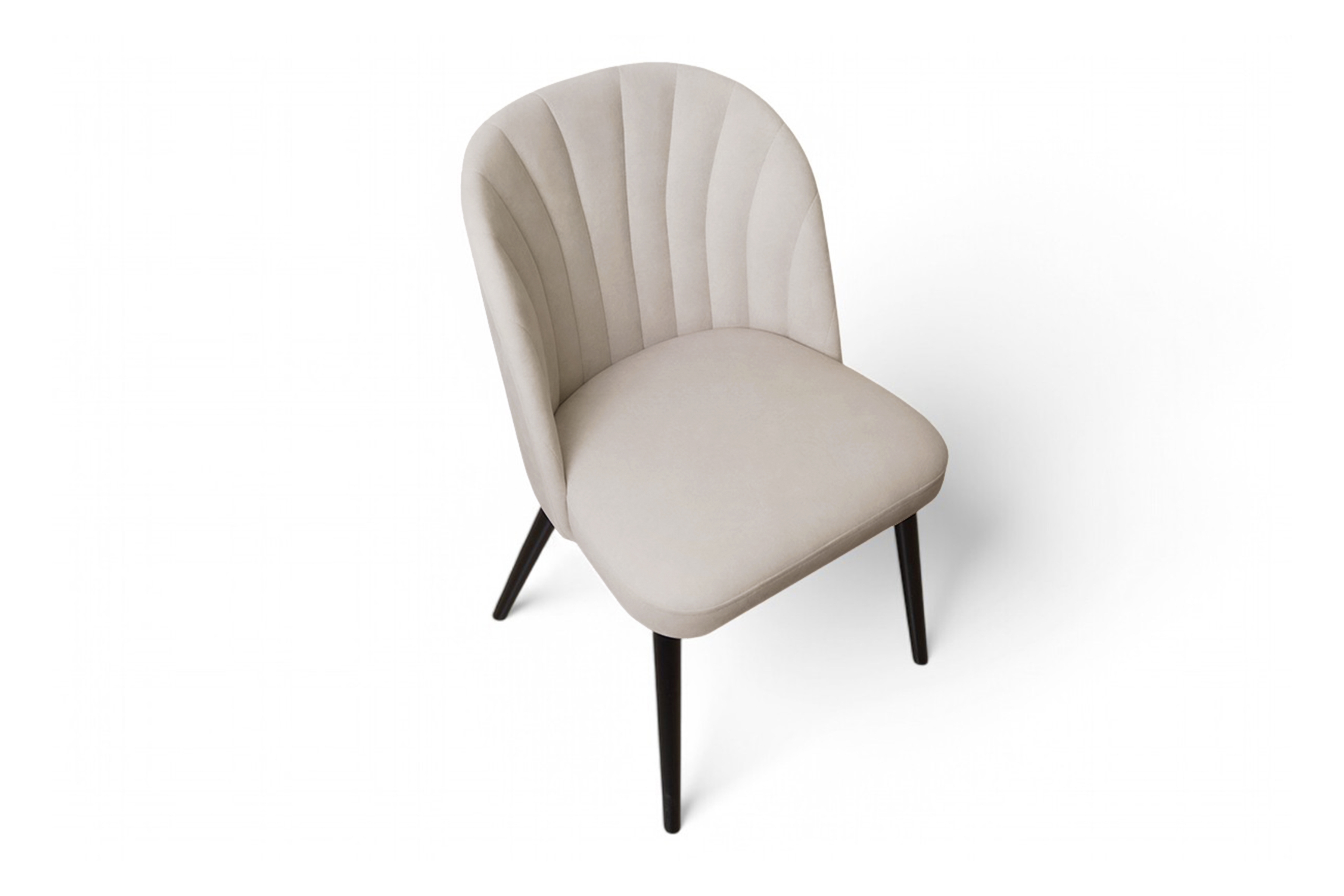 Jedálenské kreslo Azarro 2 - béžový zamat Paros 2 / čierna Stolička drevená Azarro 2 z tapicerowanym siedziskiem - béžový plusz Paros 2 / čierny nožičky