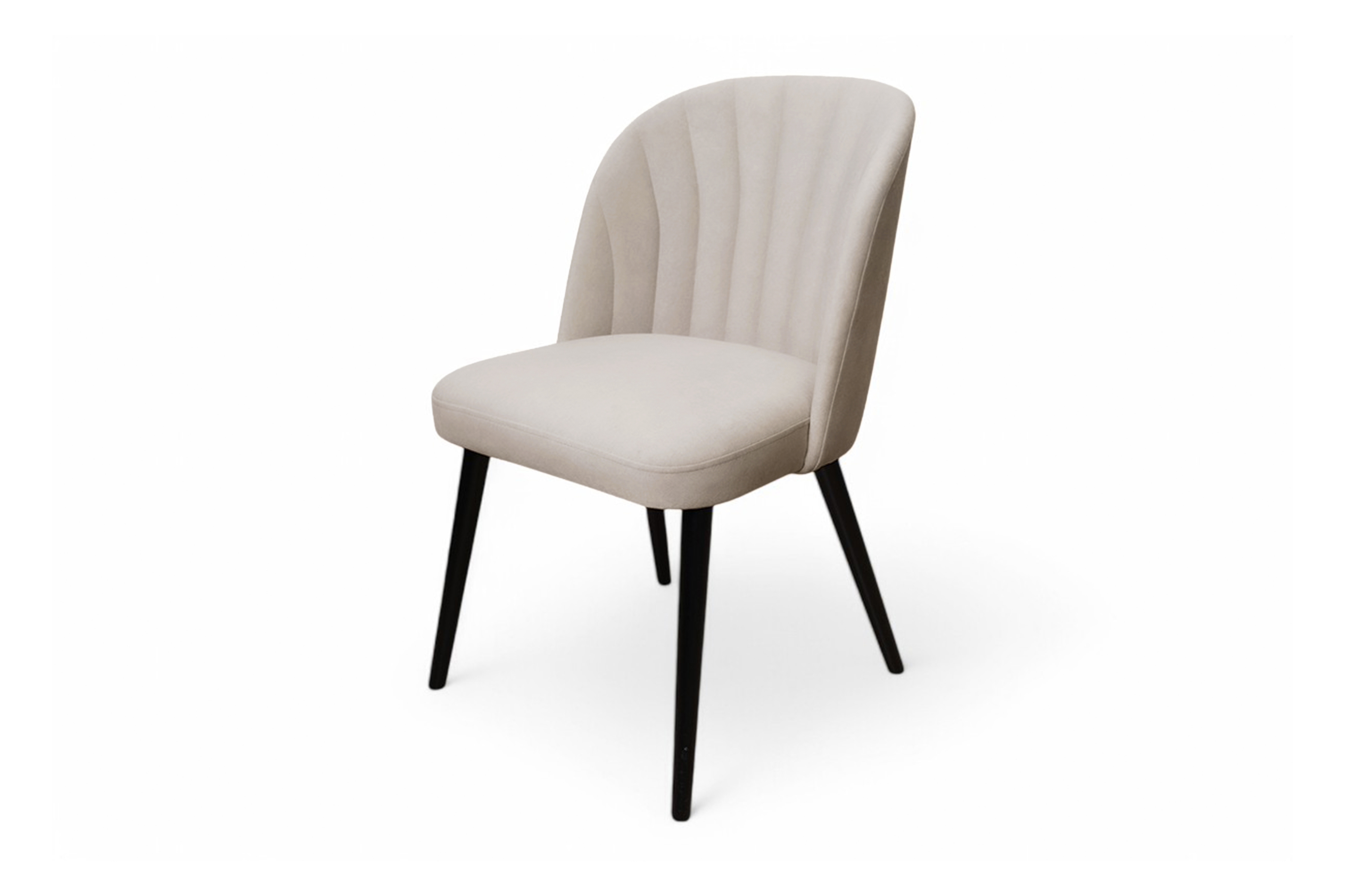 Jedálenské kreslo Azarro 2 - béžový zamat Paros 2 / čierna Stolička drevená Azarro 2 z tapicerowanym siedziskiem - béžový plusz Paros 2 / čierny nožičky