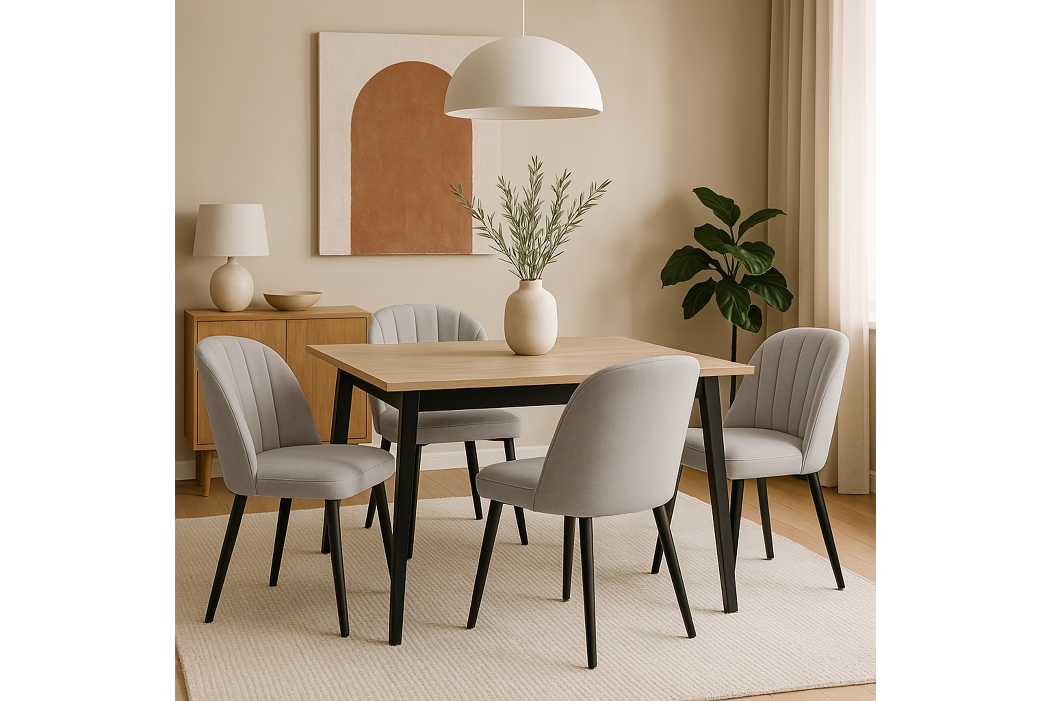 Jedálenské kreslo Azarro 2 - béžový zamat Paros 2 / čierna Stolička drevená Azarro 2 z tapicerowanym siedziskiem - béžový plusz Paros 2 / čierny nožičky