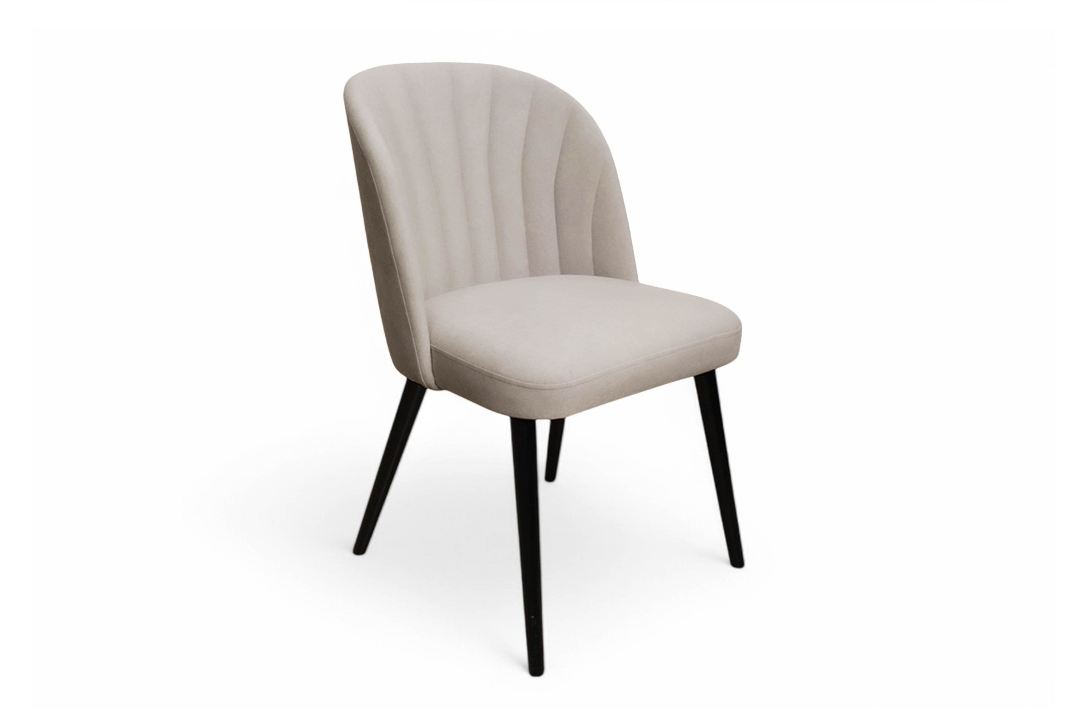 Jedálenské kreslo Azarro 2 - béžový zamat Paros 2 / čierna Stolička drevená Azarro 2 z tapicerowanym siedziskiem - béžový plusz Paros 2 / čierny nožičky
