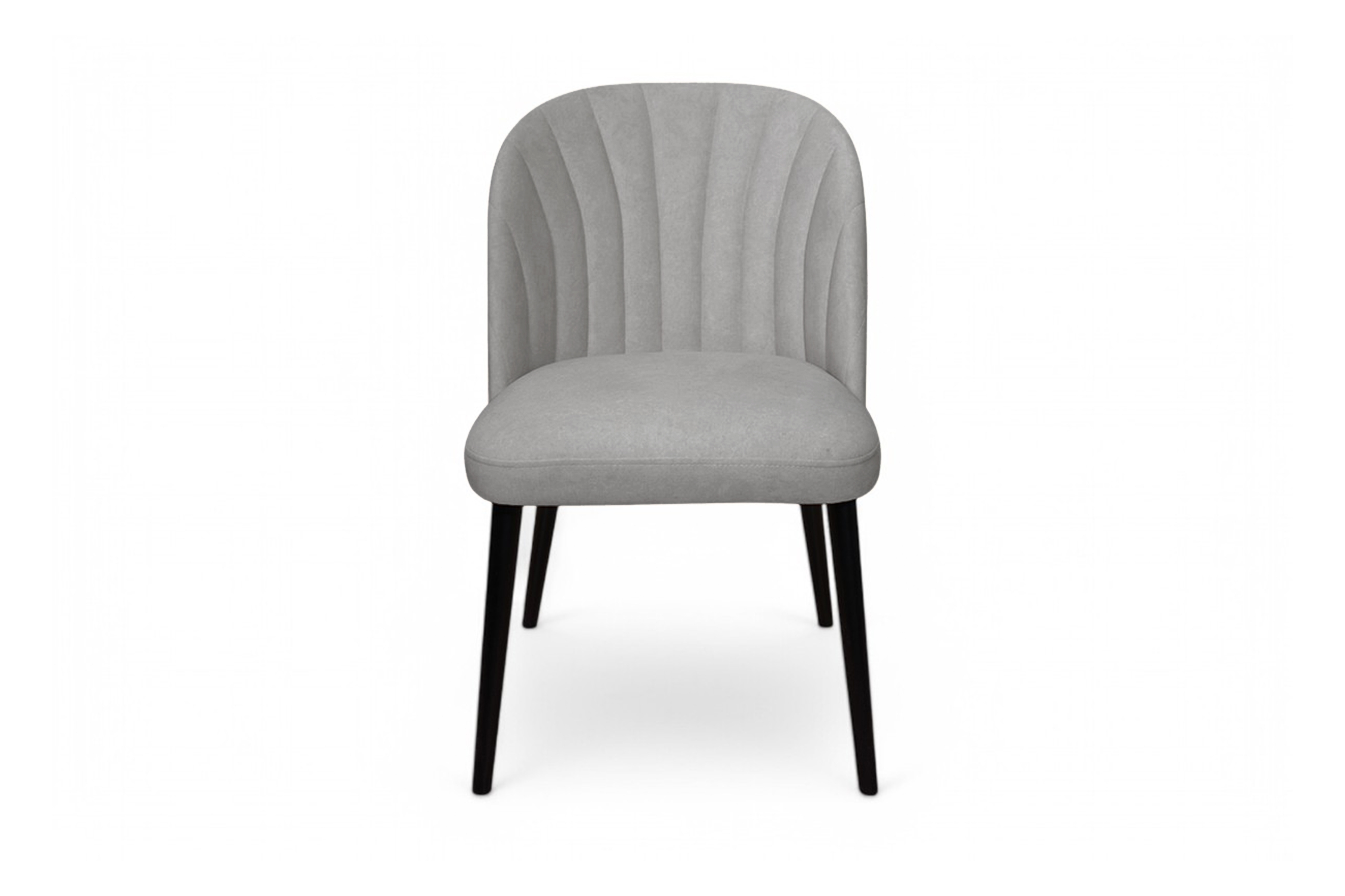 Jedálenské kreslo Azarro 2 - sivý ľahkočistiteľný zamat Cloud 83 / čierna Stolička drevená Azarro 2 z tapicerowanym siedziskiem - šedý velúr Cloud 83 / čierny nožičky