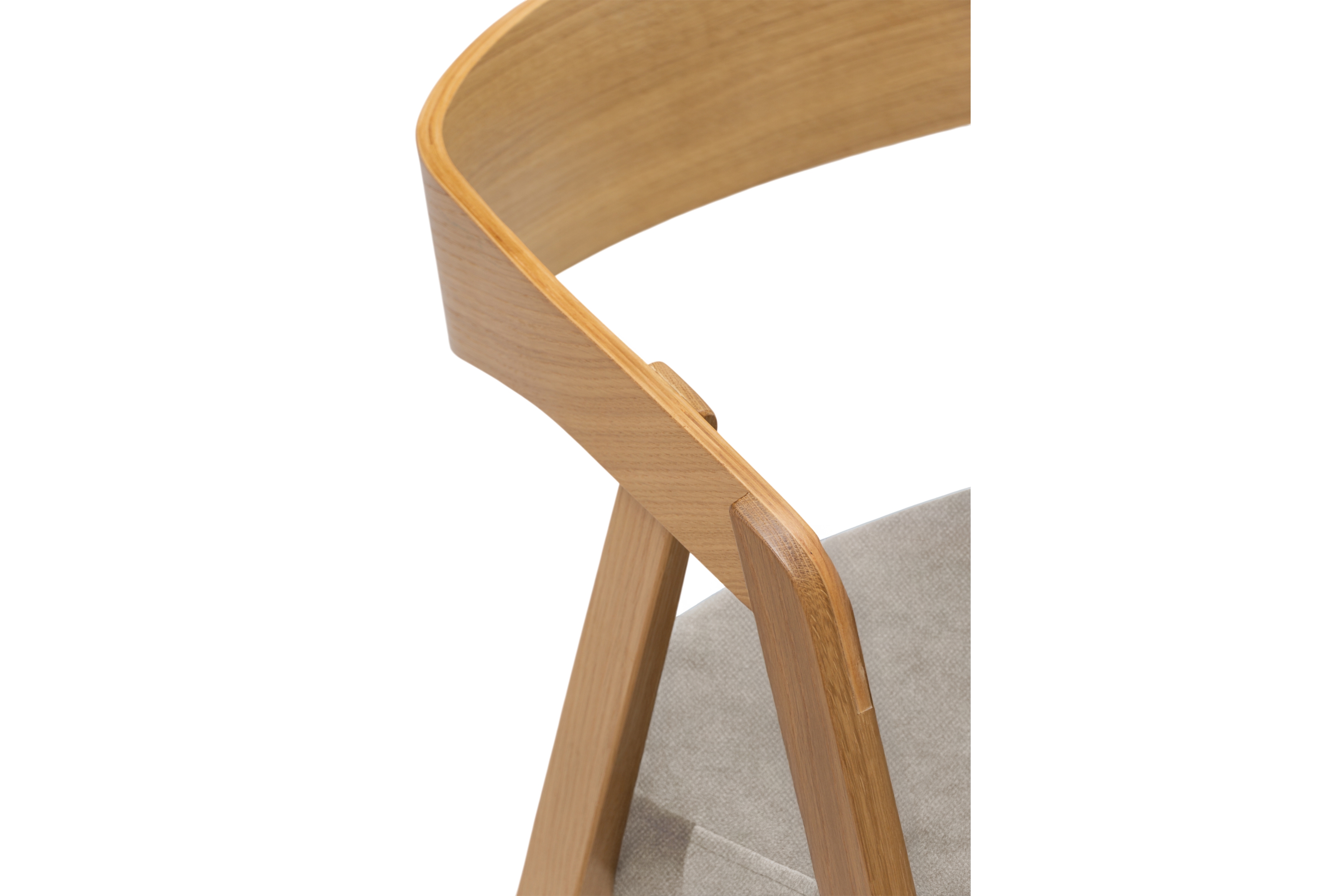 Drevená stolička Elvarin s čalúneným sedadlom - svetlosivý šenil Wind 05 / lakovaný dub Stolička drevená Elvarin z tapicerowanym siedziskiem - svetlý šedý šenil Wind 05 / Dub lakierowany