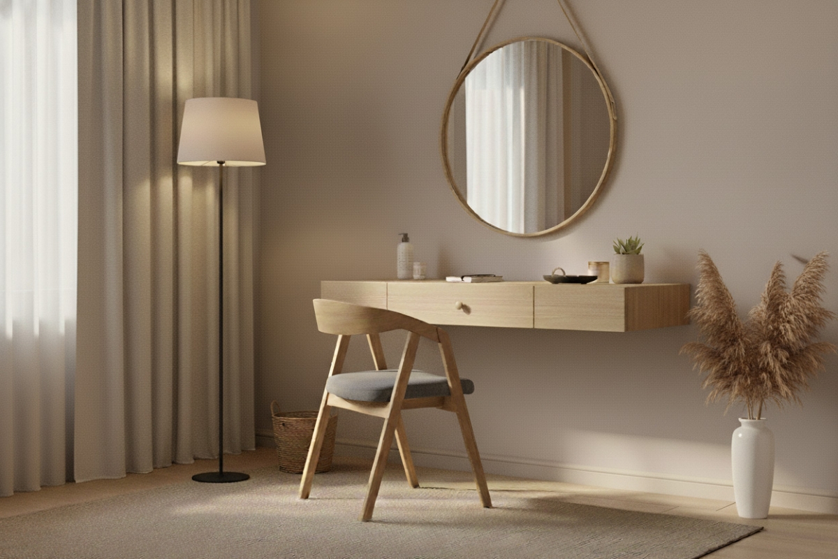 Drevená stolička Elvarin s čalúneným sedadlom - sivý šenil Wind 90 / lakovaný dub Stolička drevená Elvarin z tapicerowanym siedziskiem - šedý šenil Wind 90 / Dub lakierowany