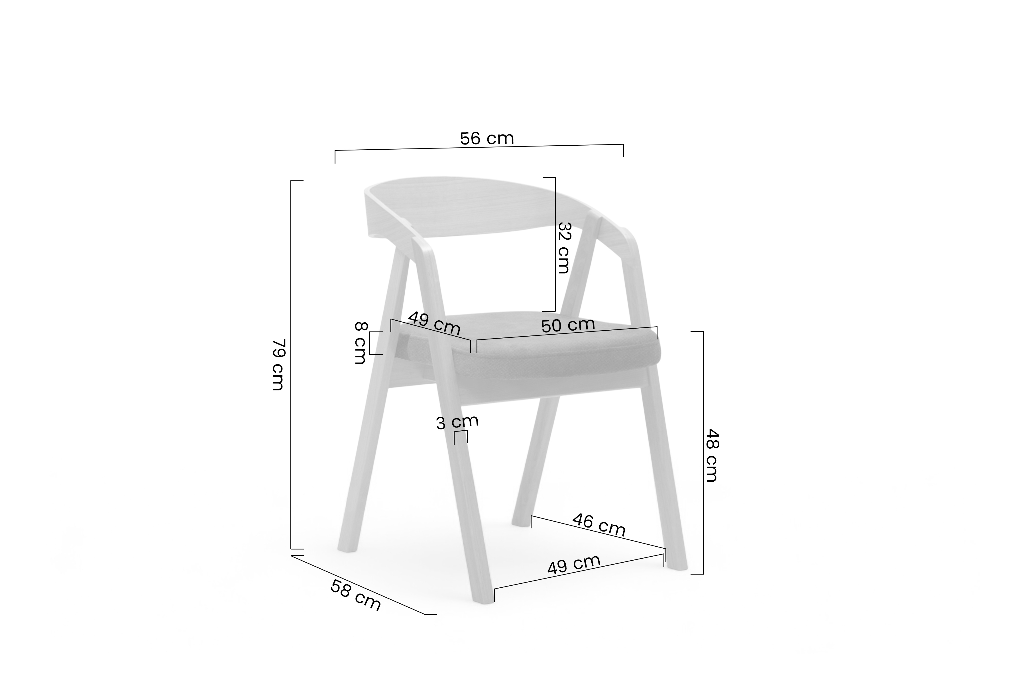 Dřevěná jídelní židle Elvarin s čalouněným sedákem židle dřevěná Elvarin s čalouněným sedákem