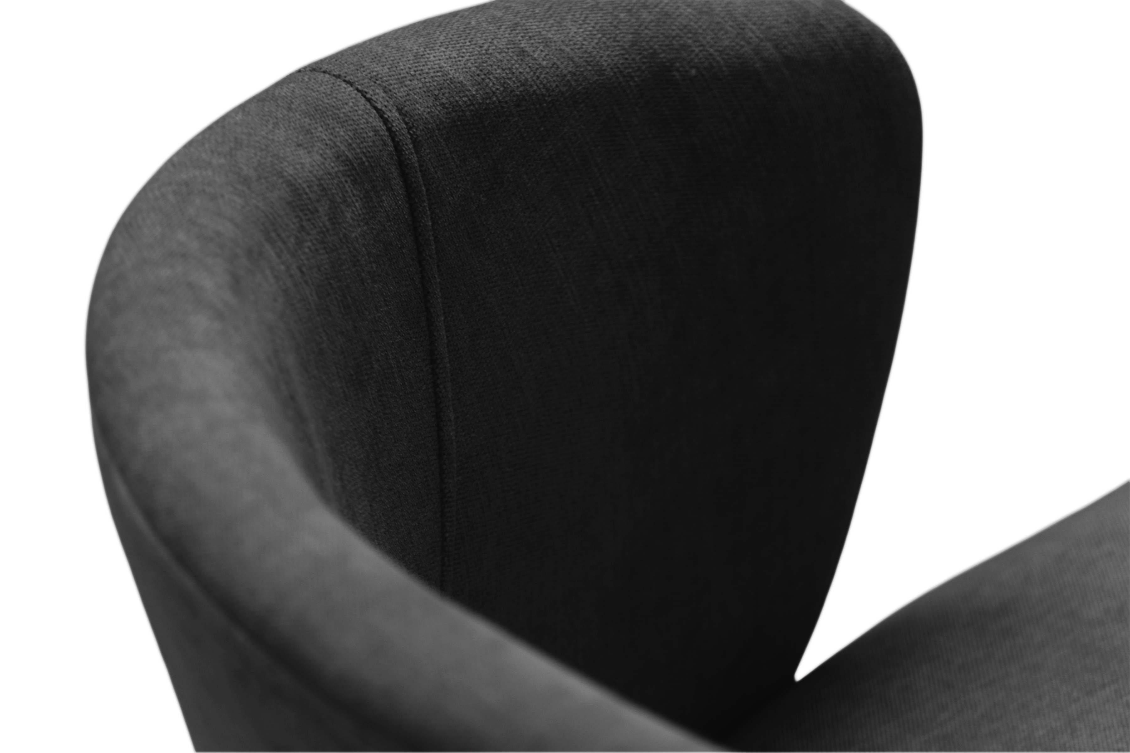 Drevená stolička Luna s čalúneným sedákom - čierny šenil Wind 99 / čierne nohy Stolička drevená Luna z tapicerowanym siedziskiem - Čierny Wind 99 / čierny nožičky