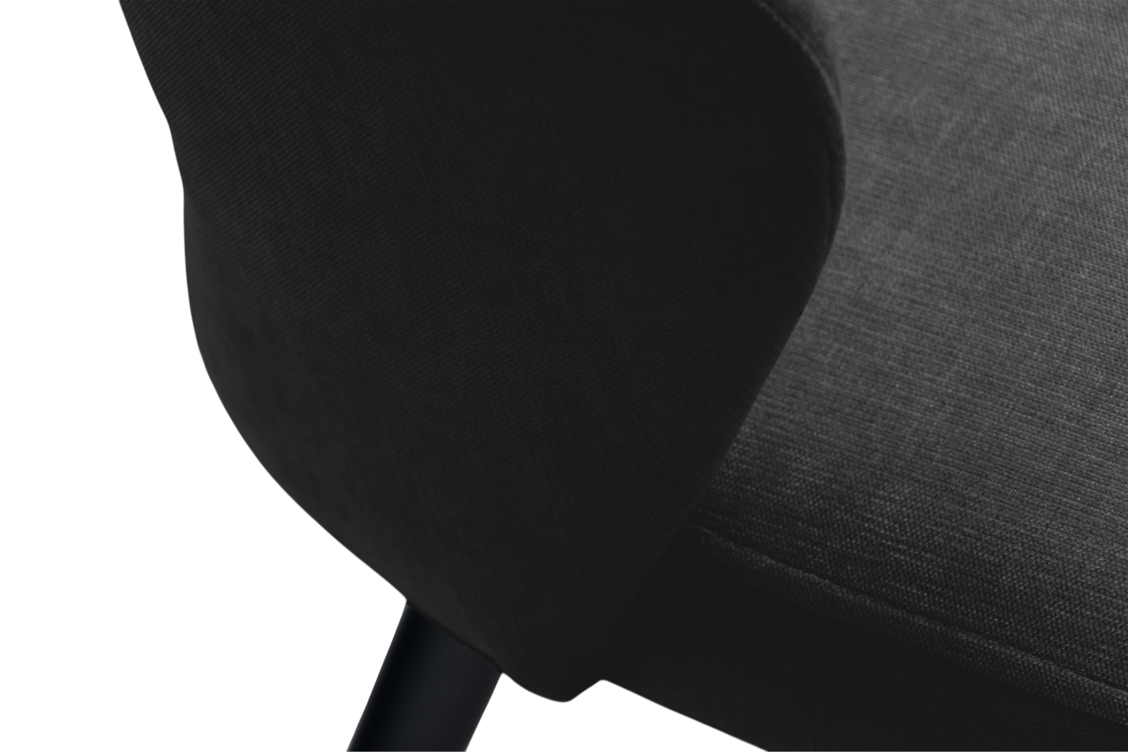 Drevená stolička Luna s čalúneným sedákom - čierny šenil Wind 99 / čierne nohy Stolička drevená Luna z tapicerowanym siedziskiem - Čierny Wind 99 / čierny nožičky