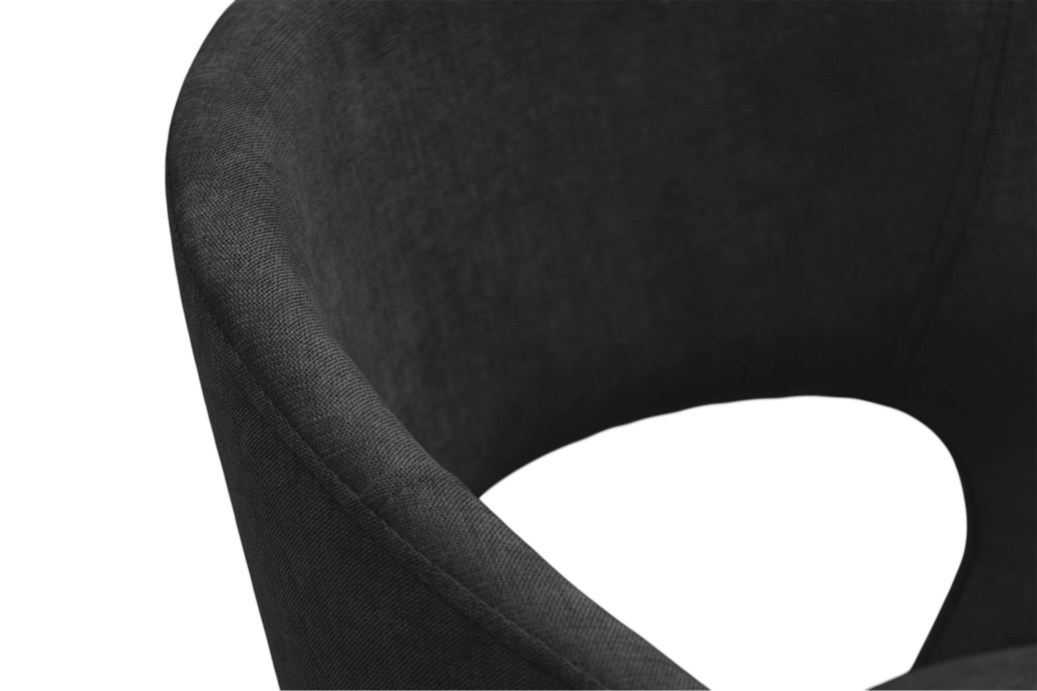 Drevená stolička Luna s čalúneným sedákom - čierny šenil Wind 99 / čierne nohy Stolička drevená Luna z tapicerowanym siedziskiem - Čierny Wind 99 / čierny nožičky