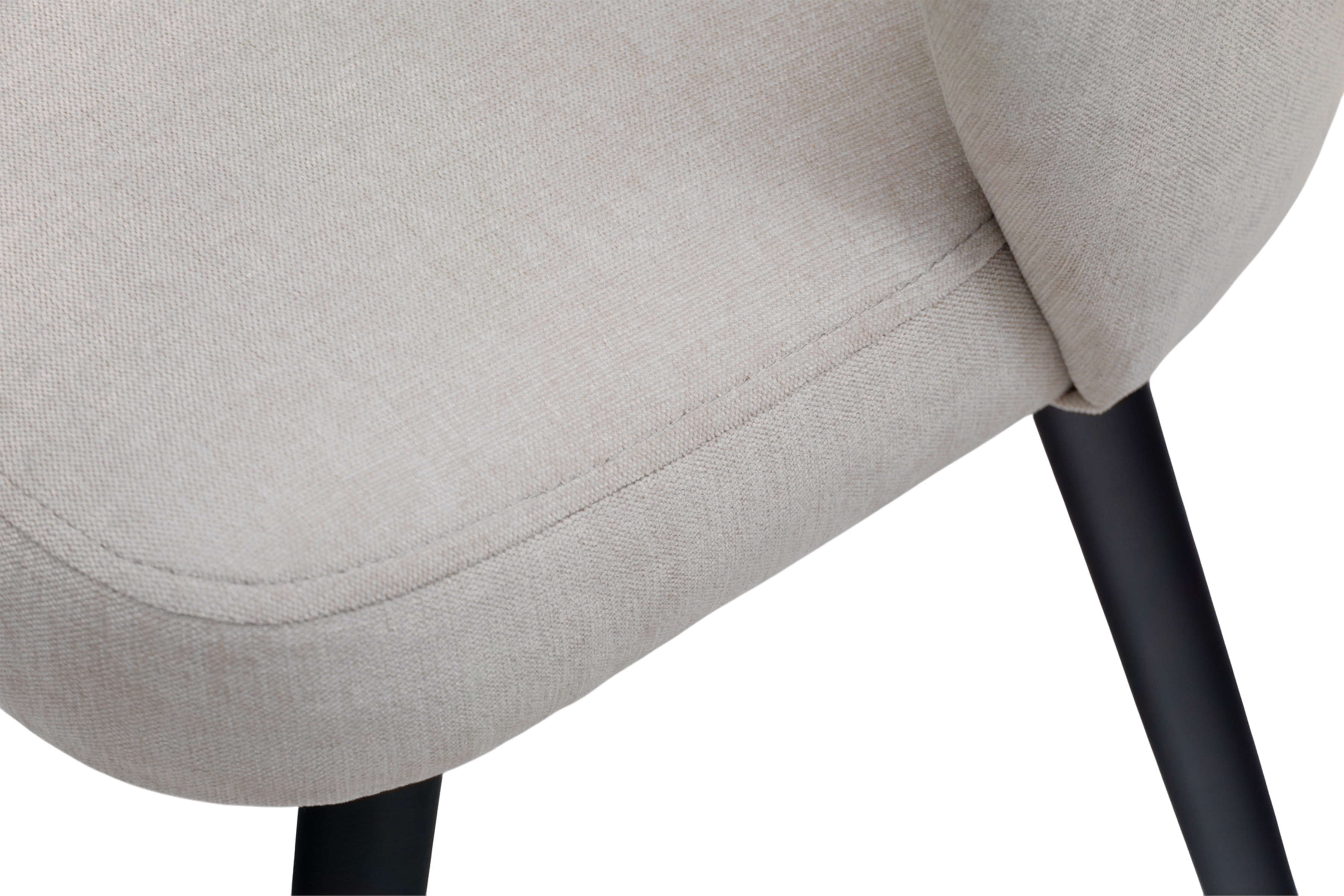 Drevená stolička Luna s čalúneným sedákom - svetlosivý šenil Wind 05 / čierne nohy Stolička drevená Luna z tapicerowanym siedziskiem - svetlý šedý Wind 05 / čierny nožičky