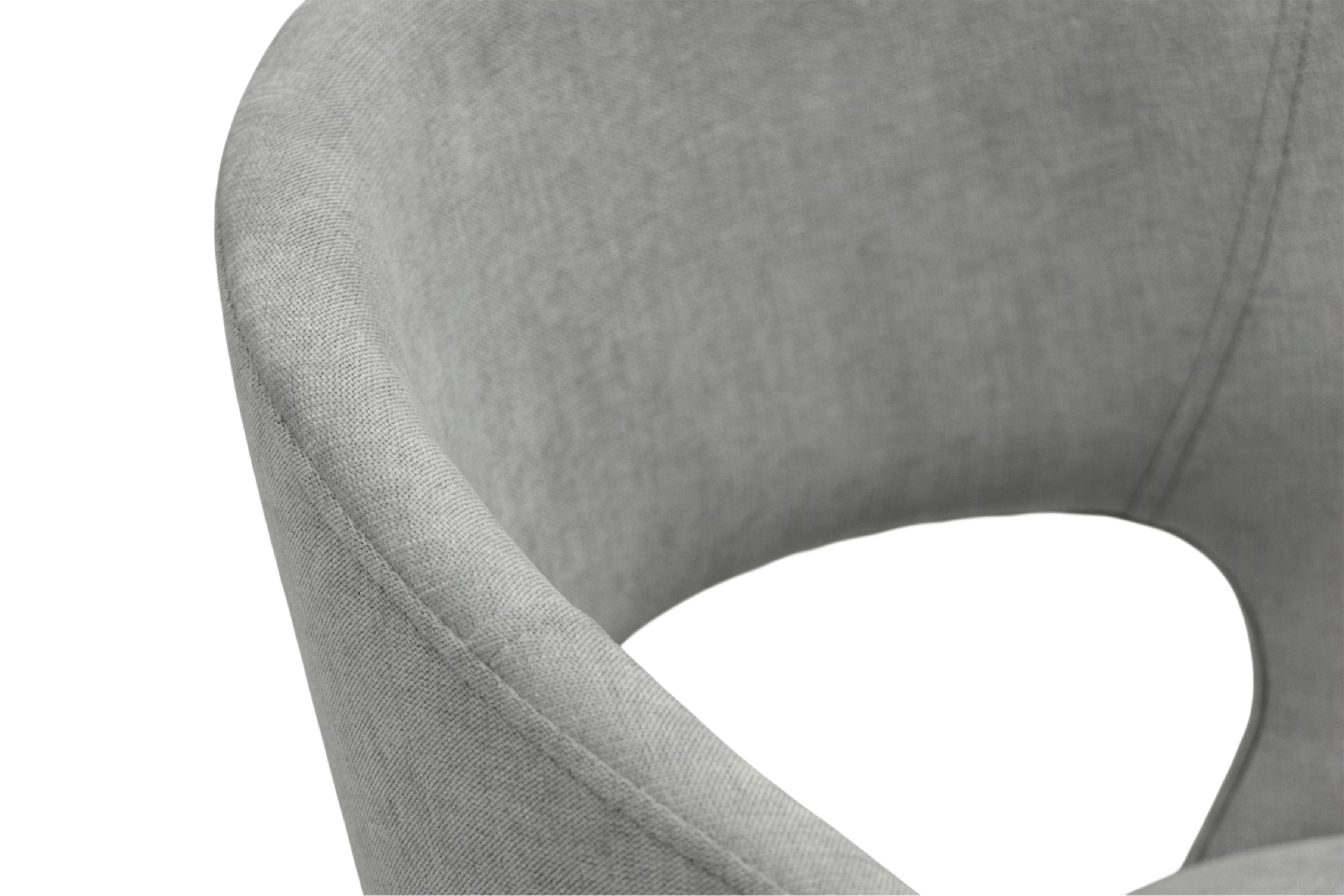 Drevená stolička Luna s čalúneným sedákom - sivý šenil Wind 90 / čierne nohy Stolička drevená Luna z tapicerowanym siedziskiem - šedý Wind 90 / čierny nožičky