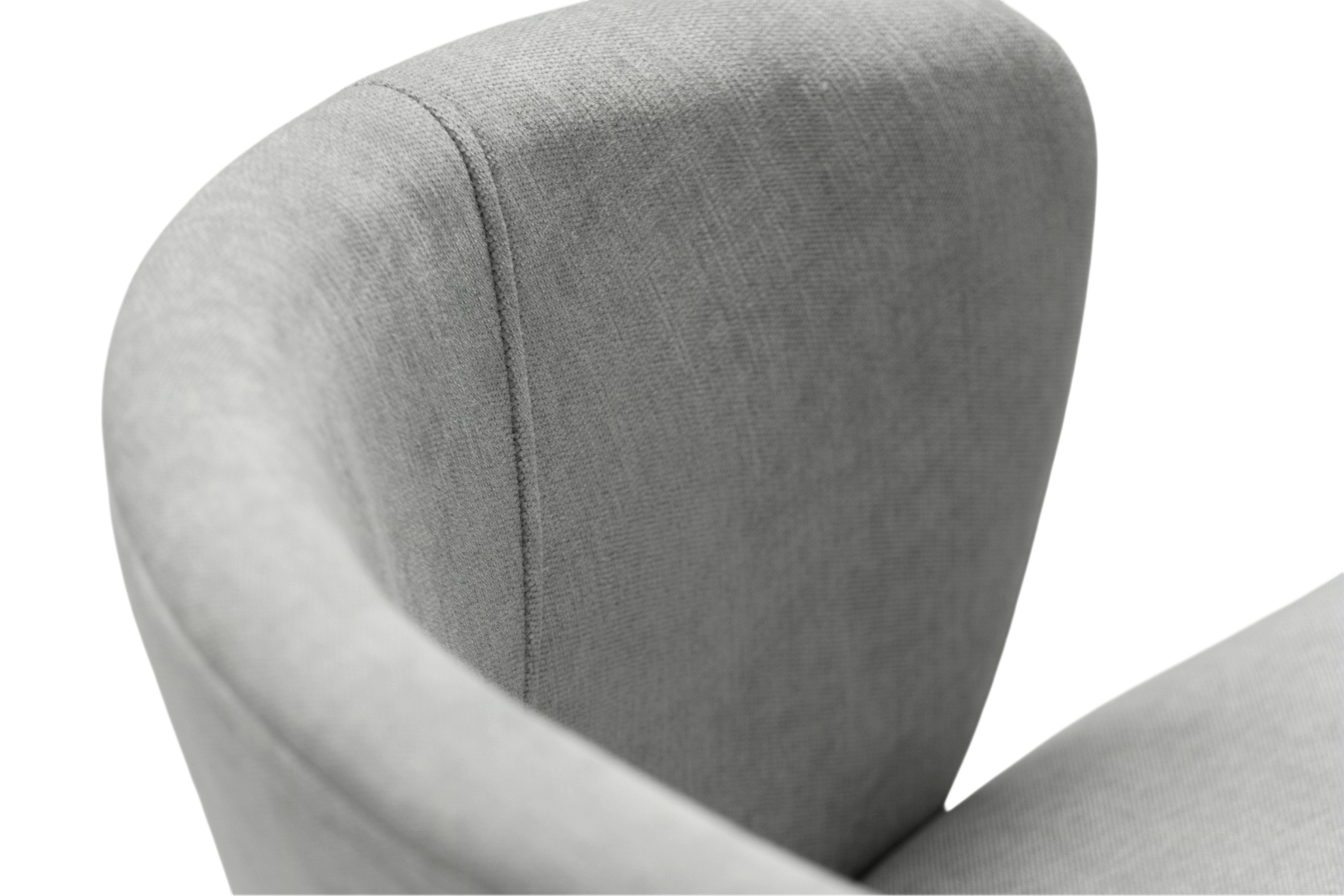 Drevená stolička Luna s čalúneným sedákom - sivý šenil Wind 90 / čierne nohy Stolička drevená Luna z tapicerowanym siedziskiem - šedý Wind 90 / čierny nožičky