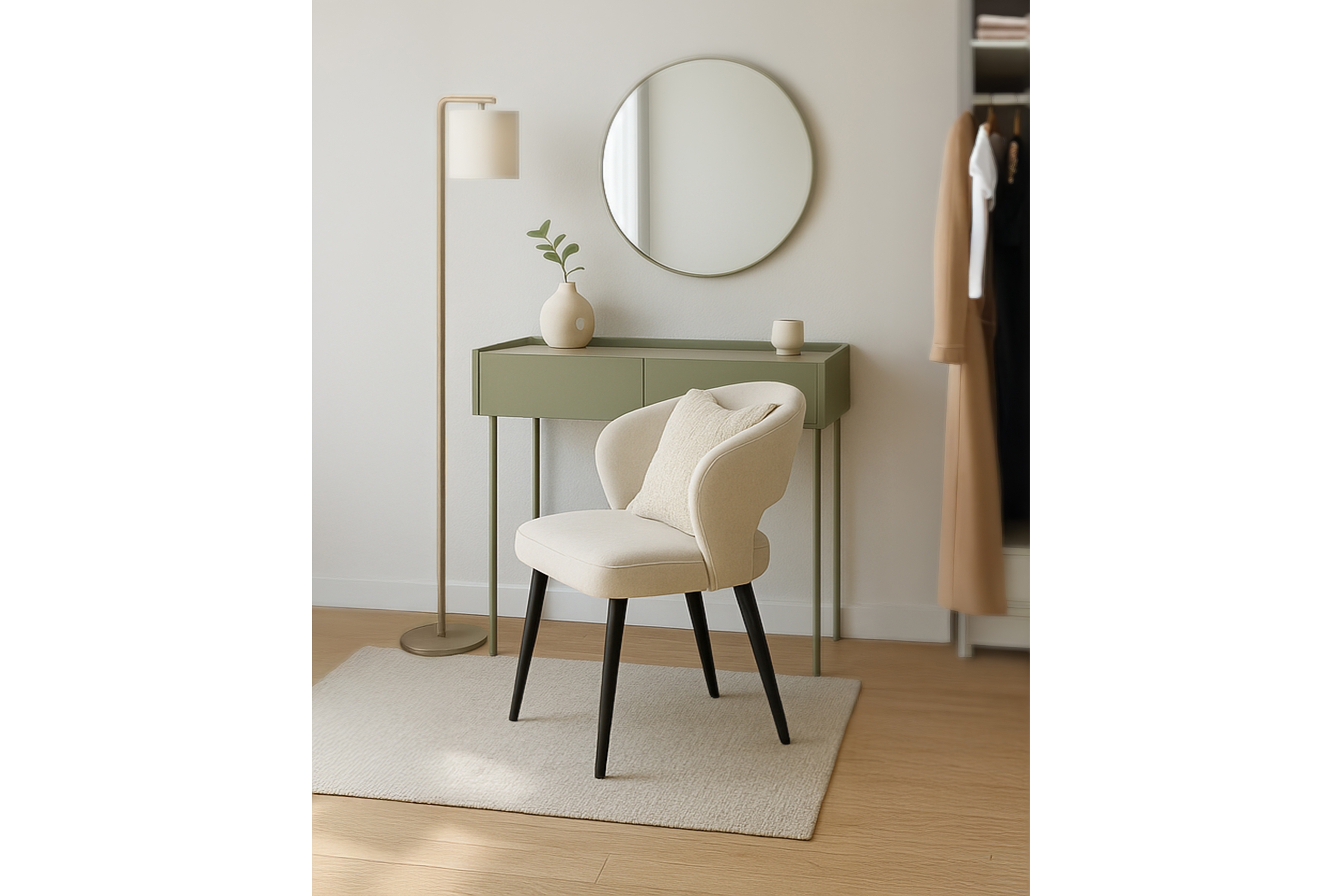 Drevená stolička Luna s čalúneným sedákom Stolička drevená Luna z tapicerowanym siedziskiem