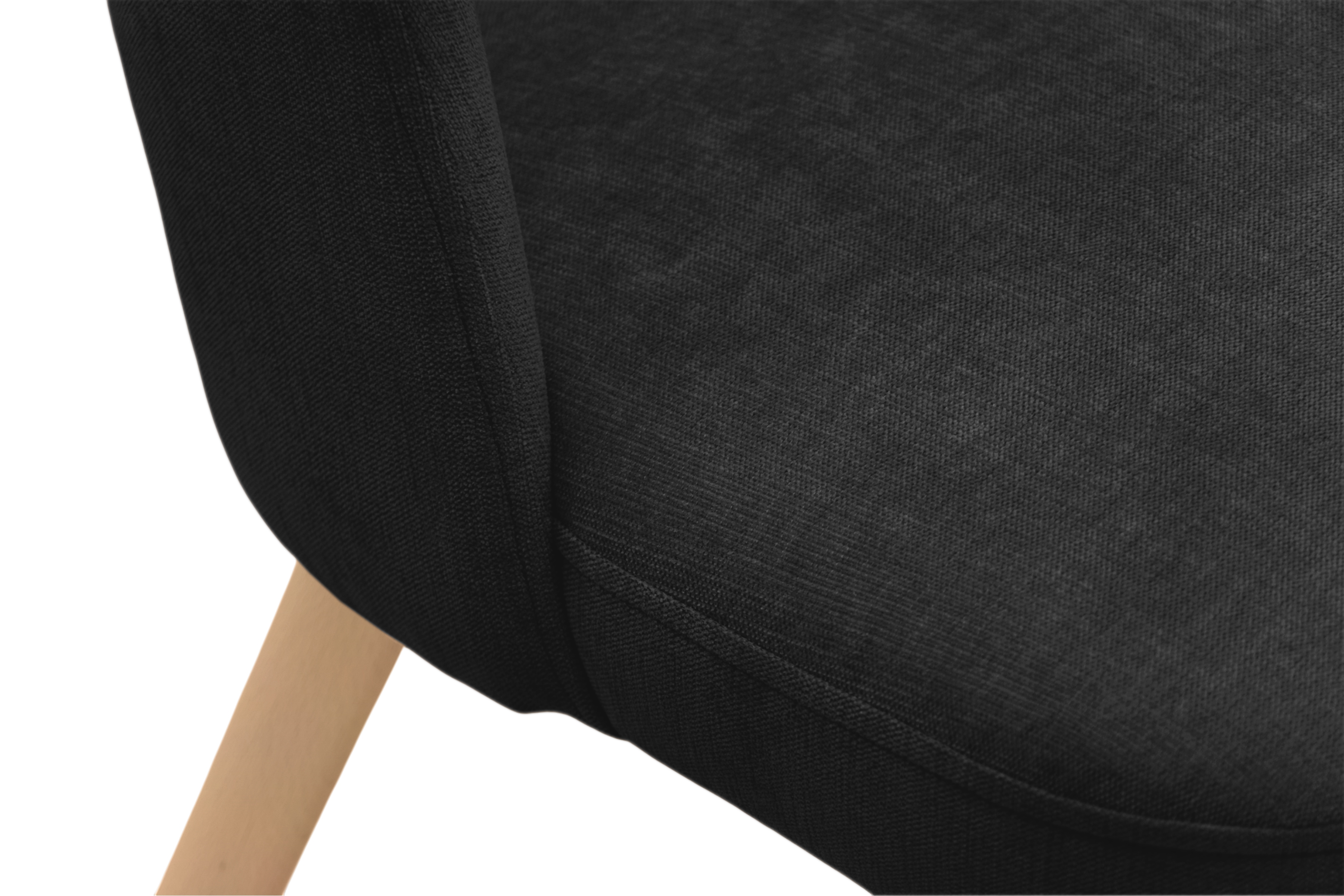 Dřevěná židle Luvaro s čalouněným sedákem – černý šenil Wind 99 / nožky buk židle dřevěná Luvaro s čalouněným sedákem - černá šenil Wind 99 / Nohy buk