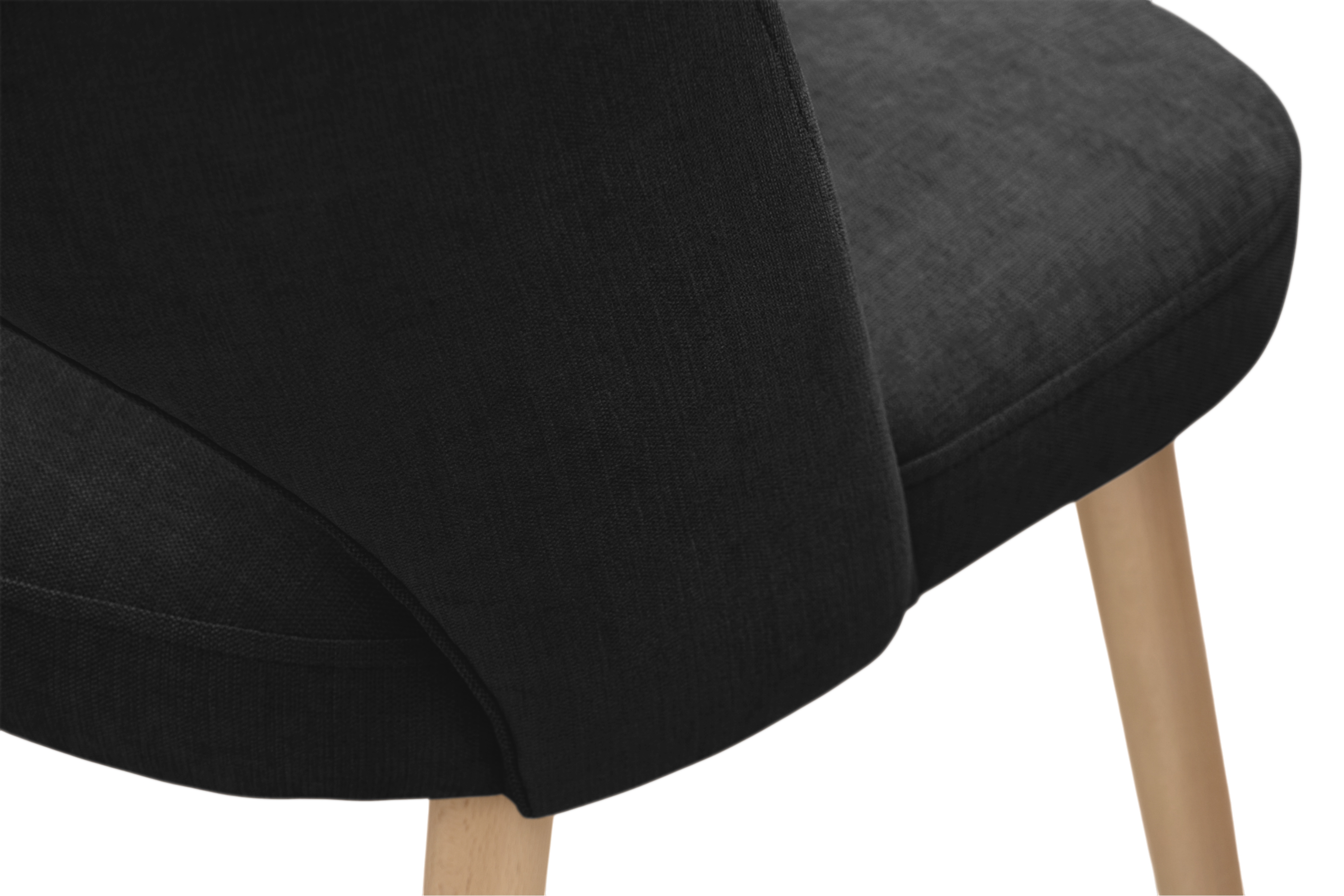 Dřevěná židle Luvaro s čalouněným sedákem – černý šenil Wind 99 / nožky buk židle dřevěná Luvaro s čalouněným sedákem - černá šenil Wind 99 / Nohy buk