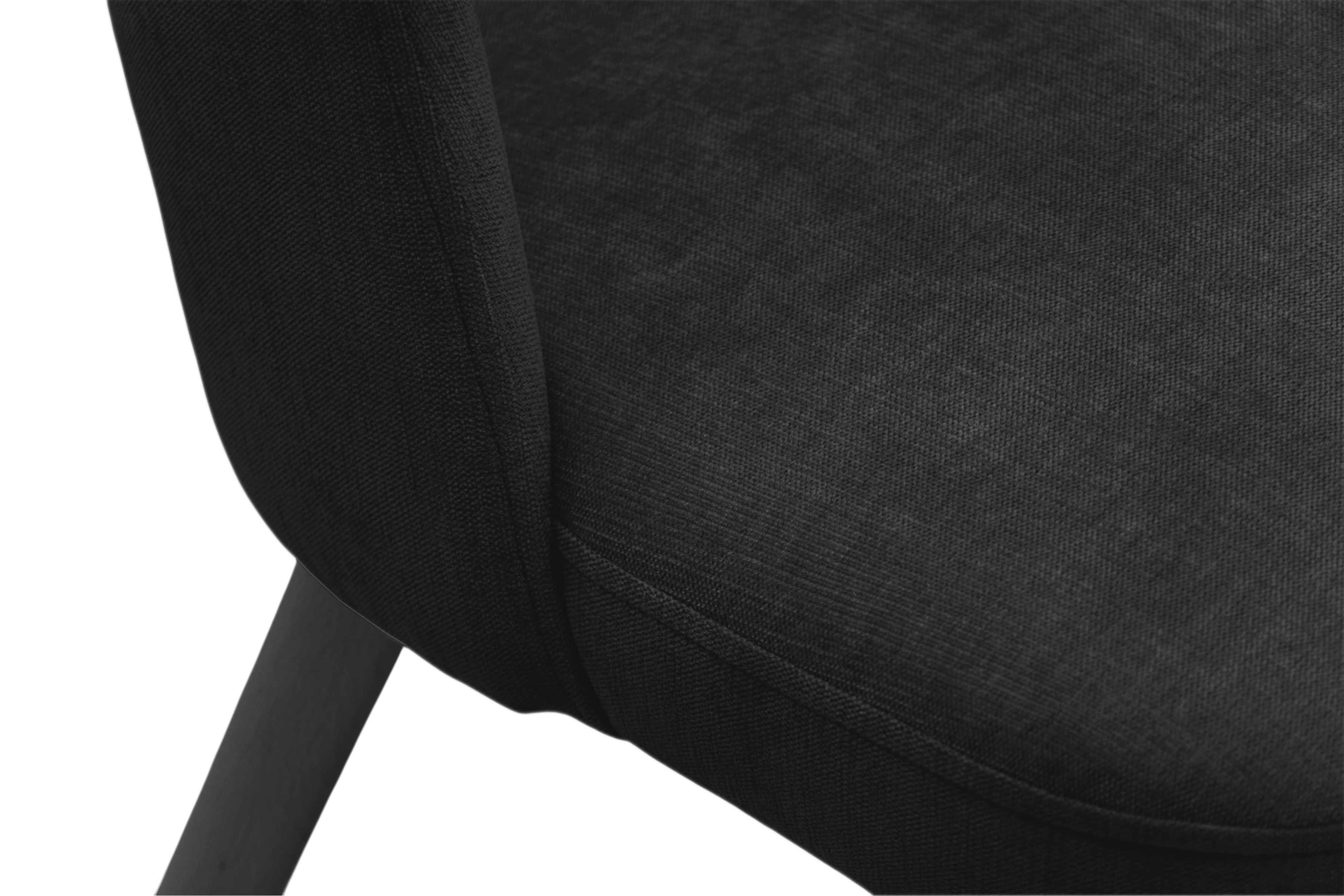 Drevená stolička Luvaro s čalúneným sedákom - čierny šenil Wind 99 / čierne nohy Stolička drevená Luvaro z tapicerowanym siedziskiem - Čierny šenil Wind 99 / nožičky čierny