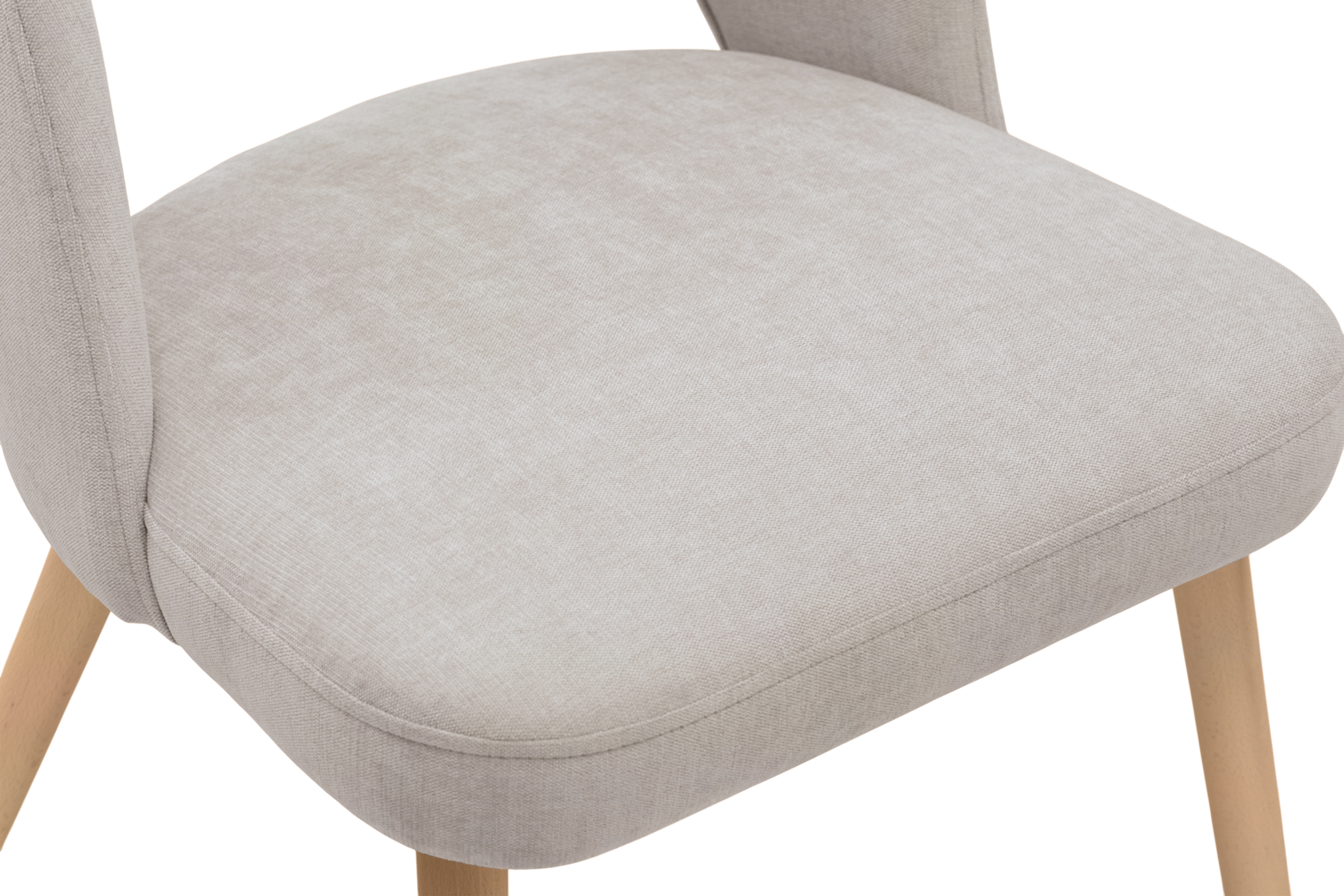 Dřevěná židle Luvaro s čalouněným sedákem – světle šedý šenil Wind 05 / nožky buk židle dřevěná Luvaro s čalouněným sedákem - světlý šedá šenil Wind 05 / Nohy buk