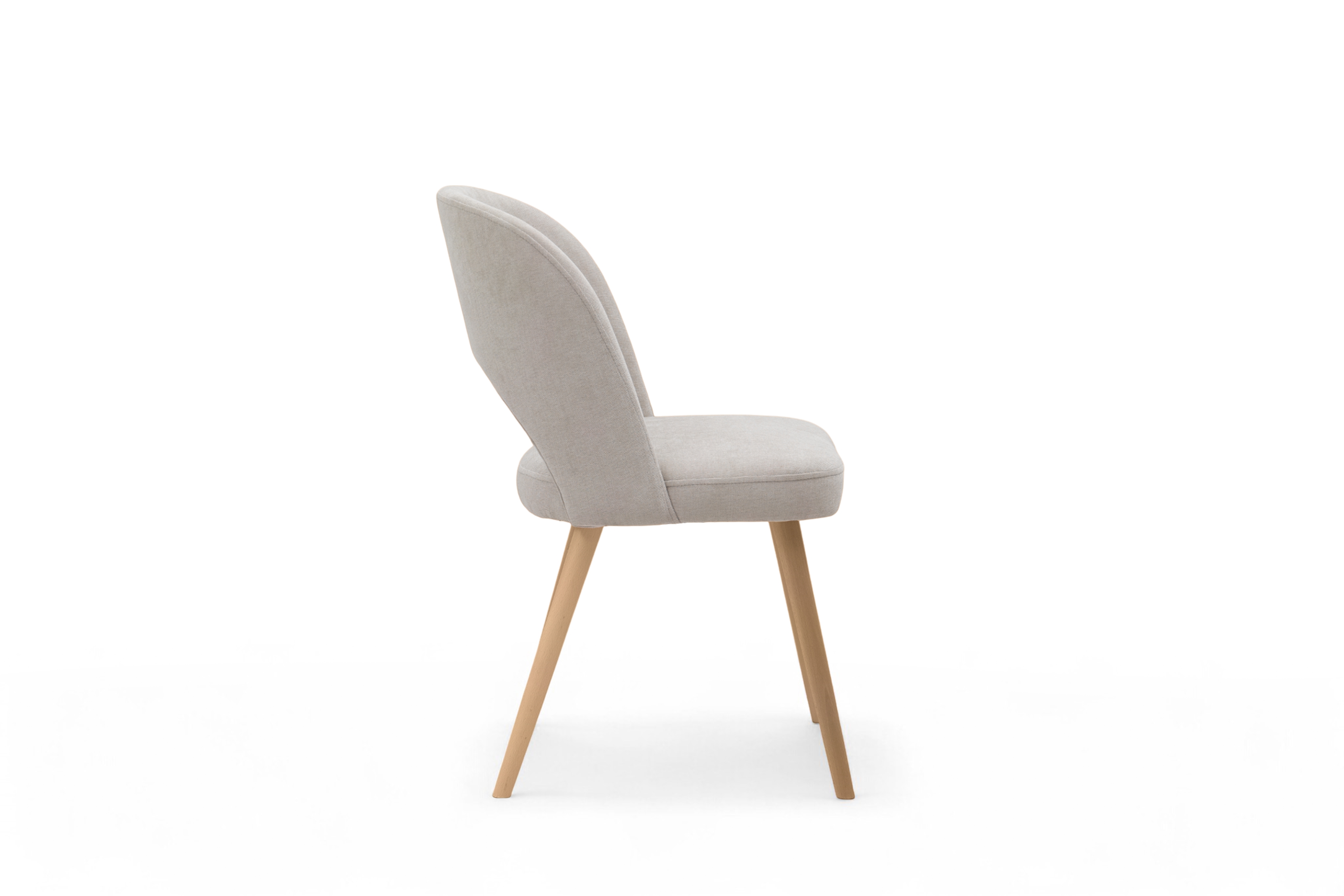 Dřevěná židle Luvaro s čalouněným sedákem – světle šedý šenil Wind 05 / nožky buk židle dřevěná Luvaro s čalouněným sedákem - světlý šedá šenil Wind 05 / Nohy buk