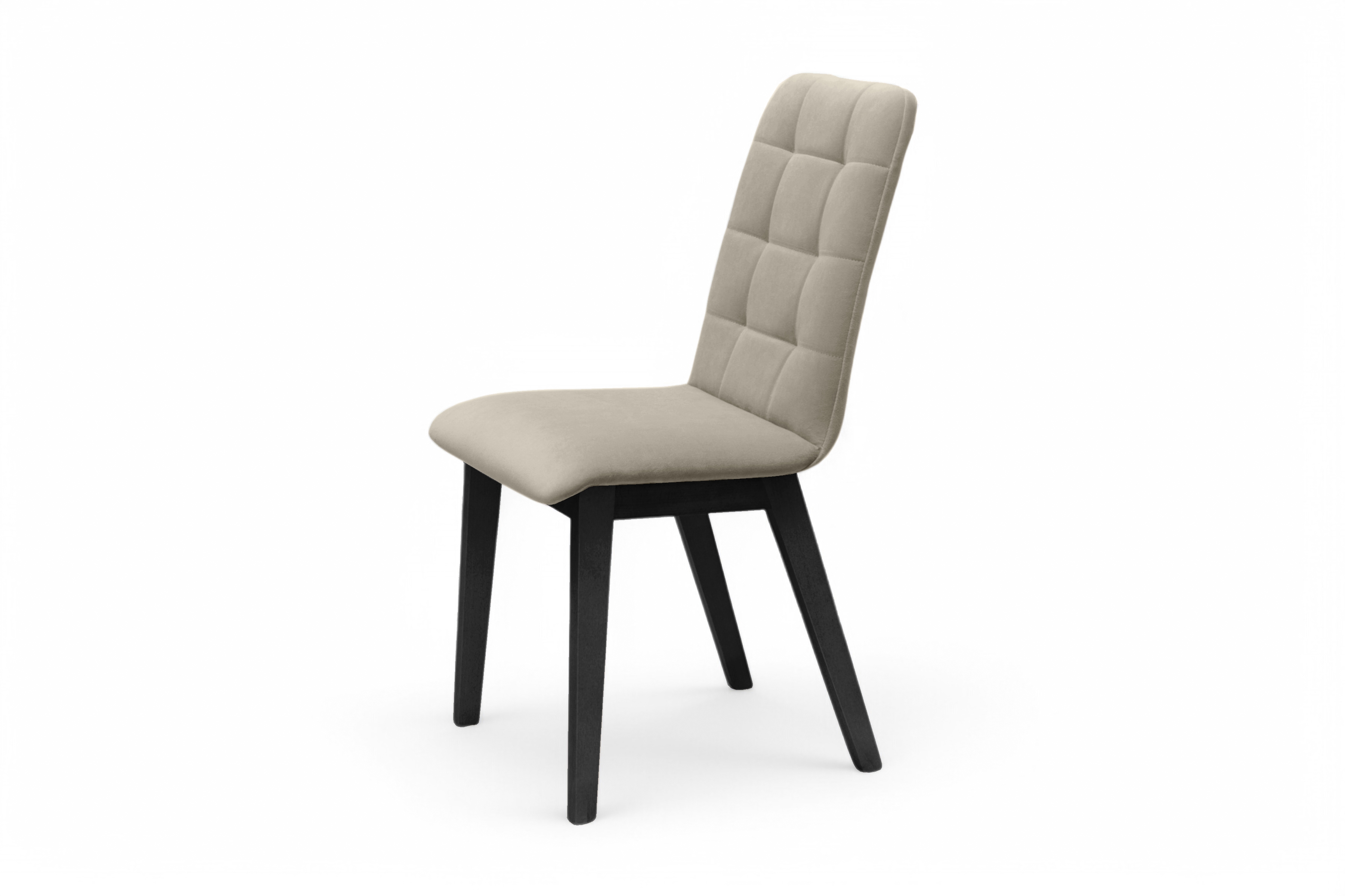 Jedálenská stolička Platinum 4 – béžový velúr Salvador 2 / čierna Stolička drevená Platinum 4 z tapicerowanym siedziskiem - Béžová Salvador 02 / čierny nožičky