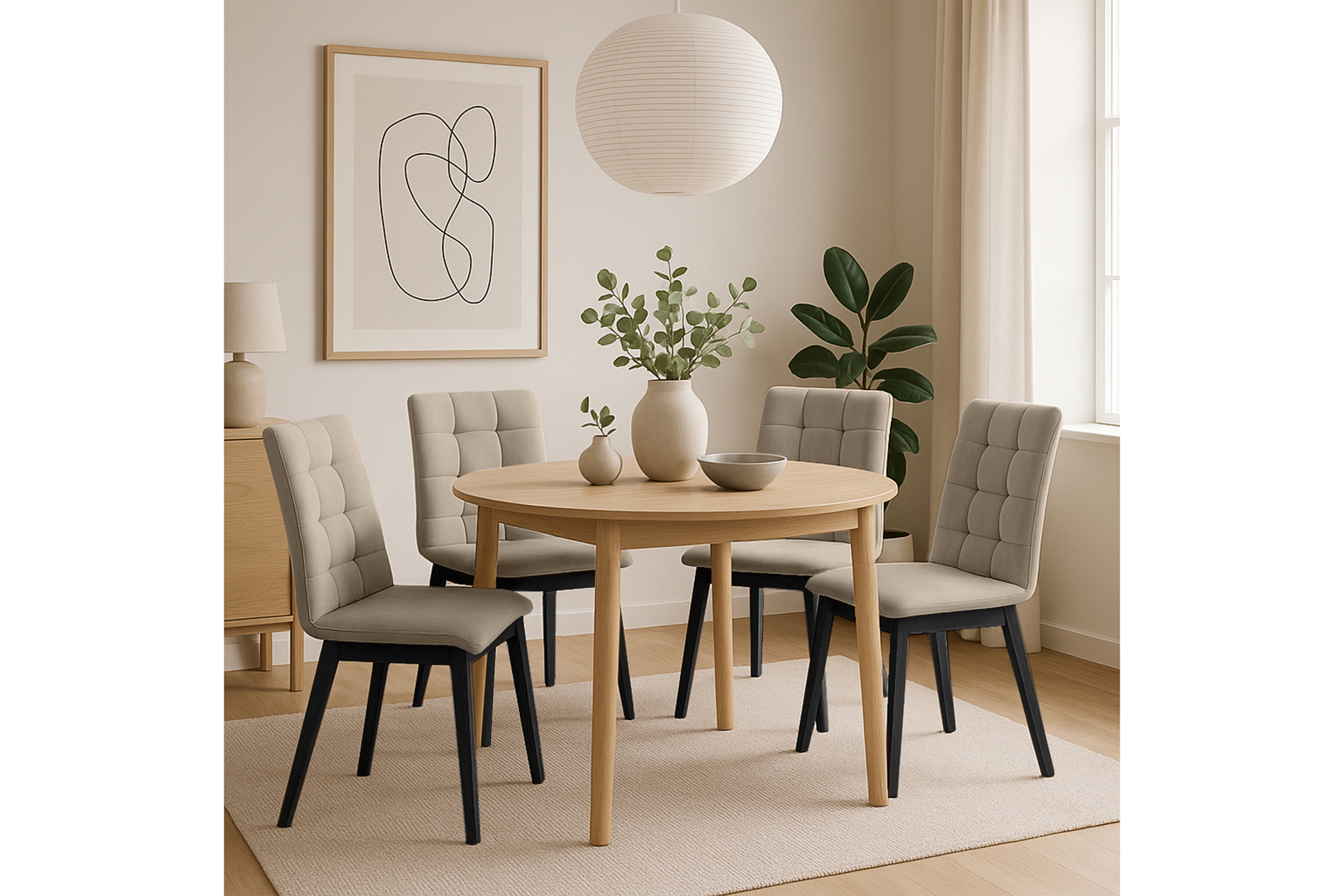 Jedálenská stolička Platinum 4 – béžový velúr Salvador 2 / čierna Stolička drevená Platinum 4 z tapicerowanym siedziskiem - Béžová Salvador 02 / čierny nožičky