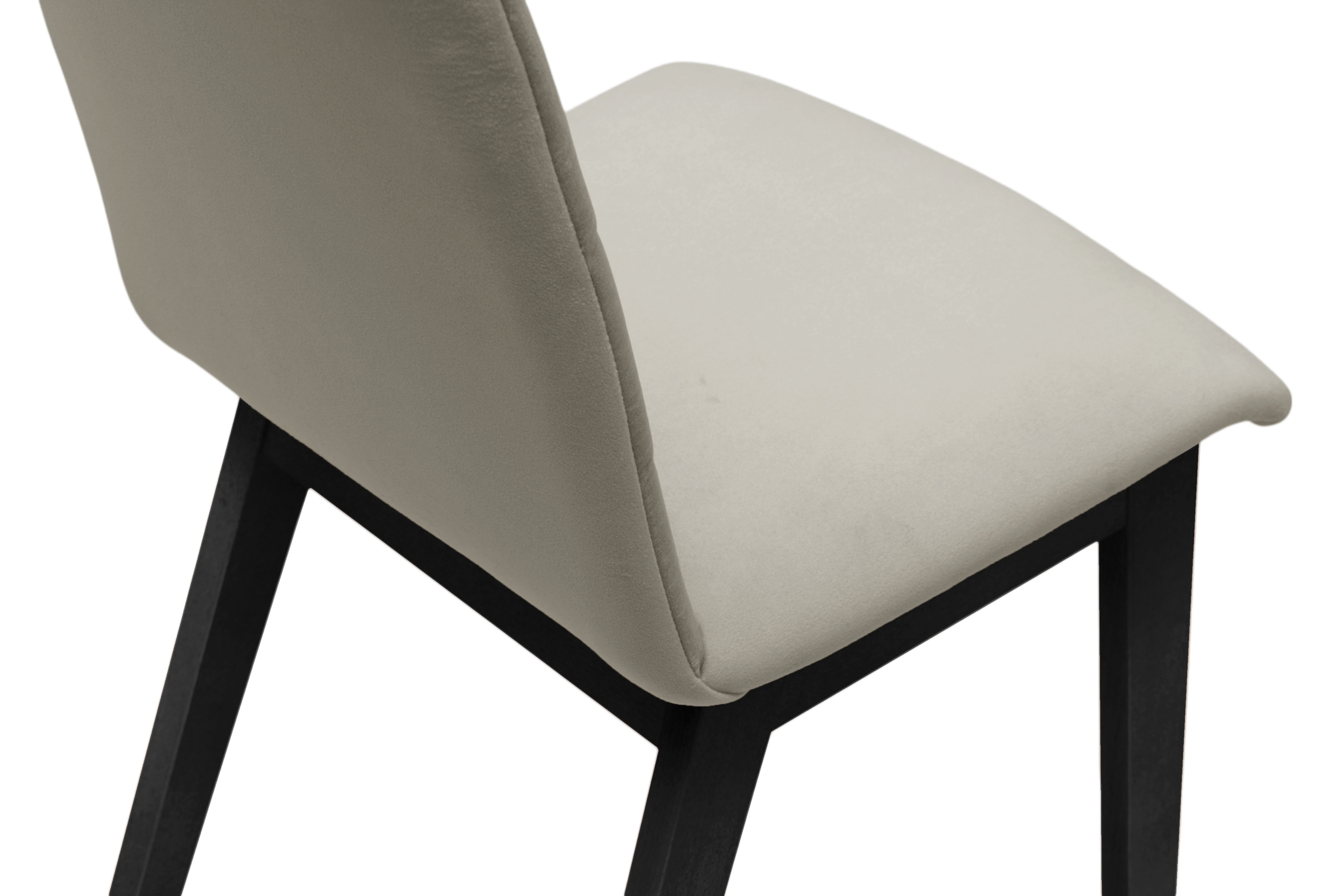 Jedálenská stolička Platinum 4 – béžový velúr Salvador 2 / čierna Stolička drevená Platinum 4 z tapicerowanym siedziskiem - Béžová Salvador 02 / čierny nožičky