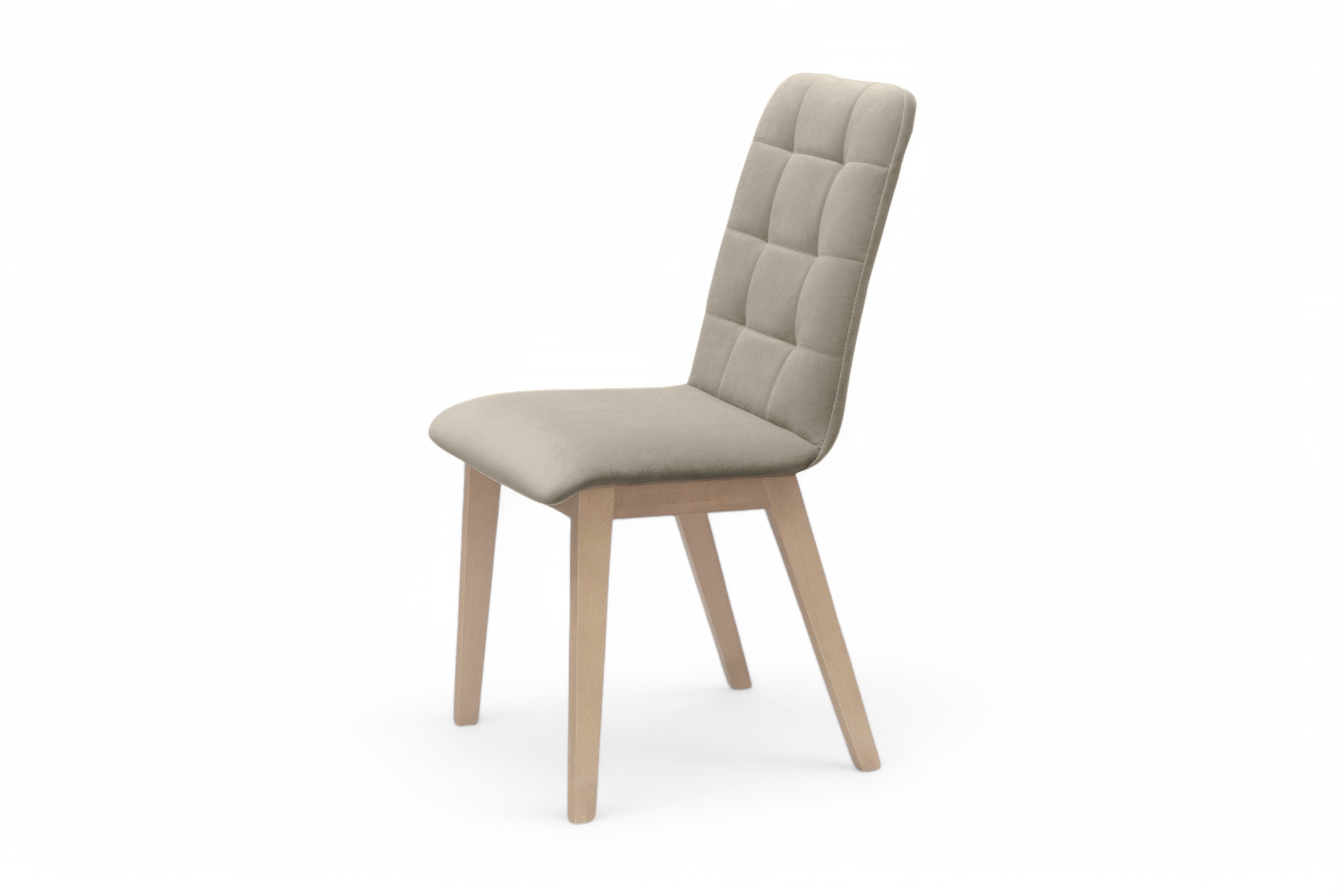 Jedálenská stolička Platinum 4 – béžový velúr Salvador 2 / buk Stolička drevená Platinum 4 z tapicerowanym siedziskiem - Béžová Salvador 02 / nožičky buk