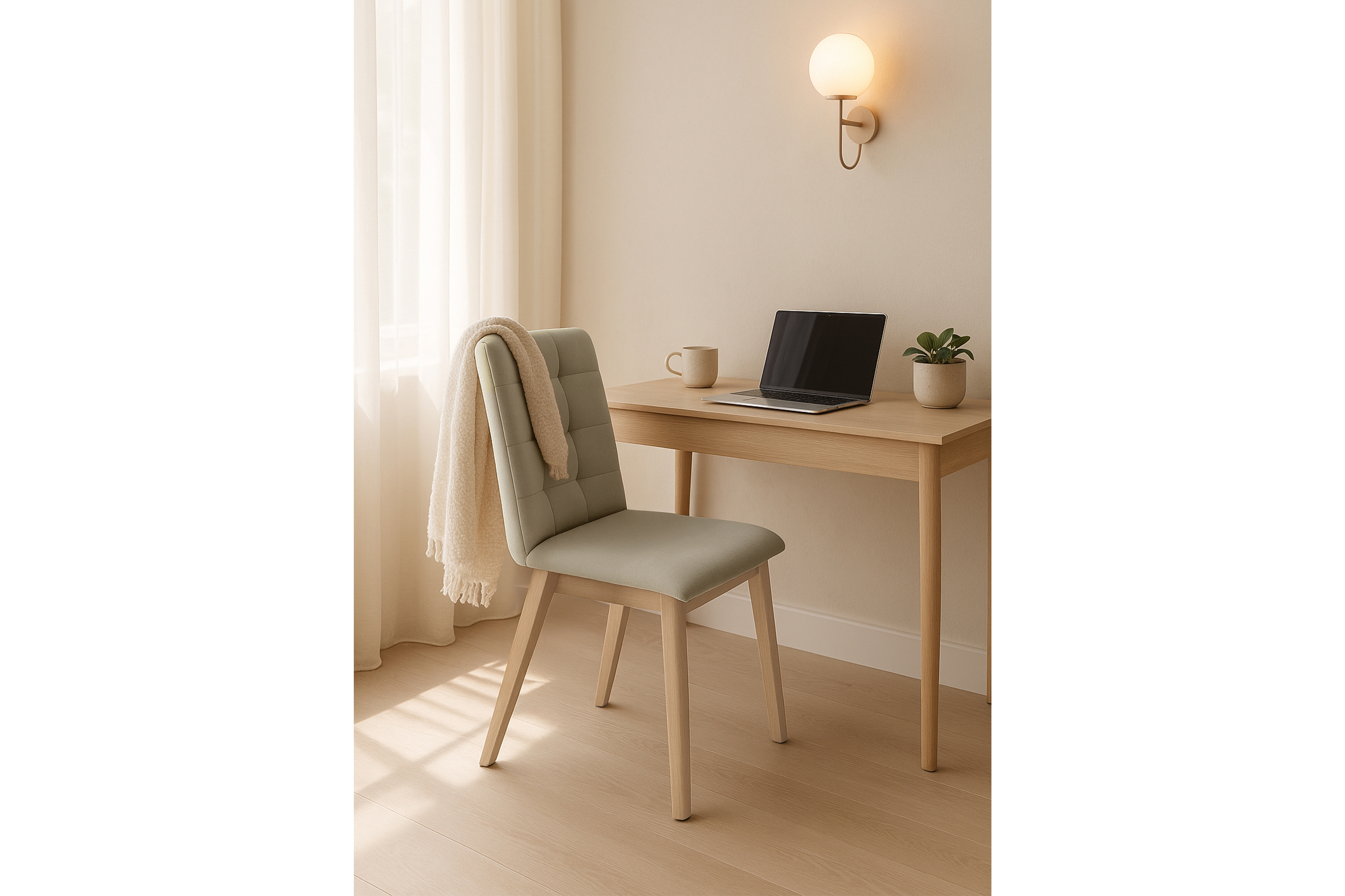 Jedálenská stolička Platinum 4 – béžový velúr Salvador 2 / buk Stolička drevená Platinum 4 z tapicerowanym siedziskiem - Béžová Salvador 02 / nožičky buk