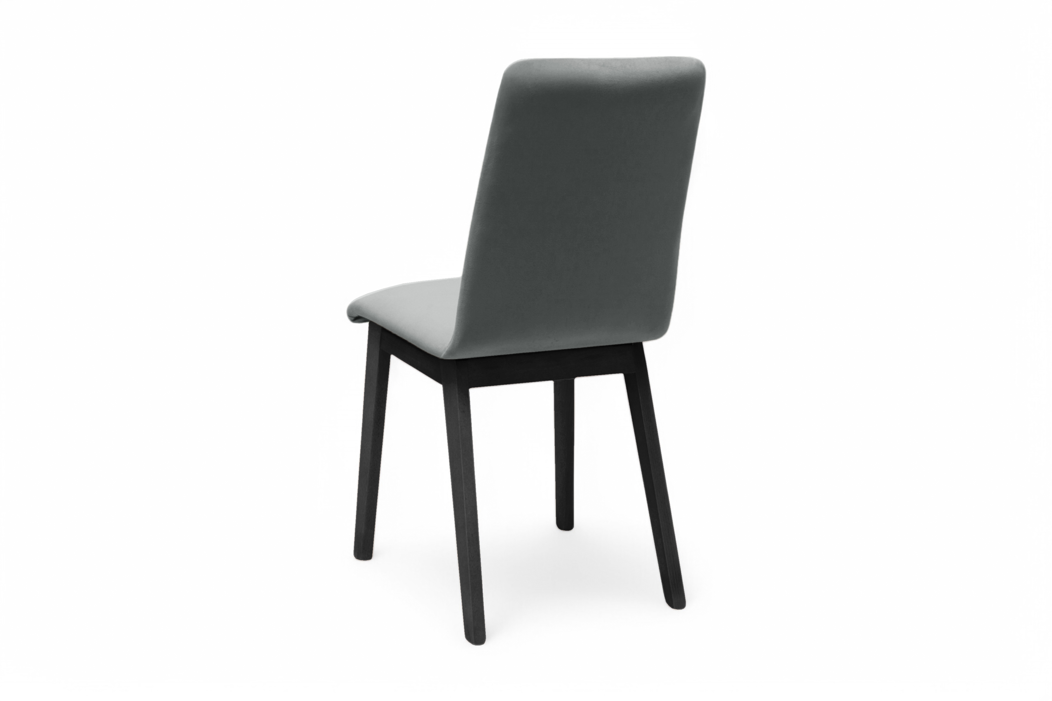 Čalúnená stolička Platinum 4 – sivý zamat Salvador 17 / čierne nohy Stolička drevená Platinum 4 z tapicerowanym siedziskiem - šedý Salvador 17 / čierny nožičky