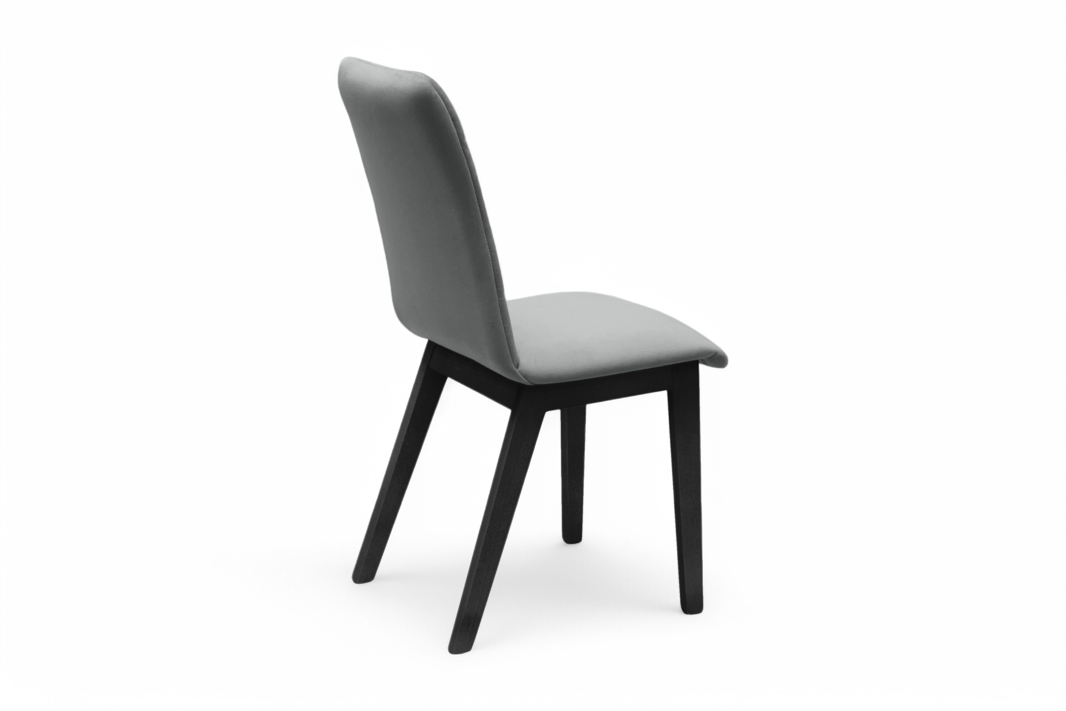 Čalúnená stolička Platinum 4 – sivý zamat Salvador 17 / čierne nohy Stolička drevená Platinum 4 z tapicerowanym siedziskiem - šedý Salvador 17 / čierny nožičky