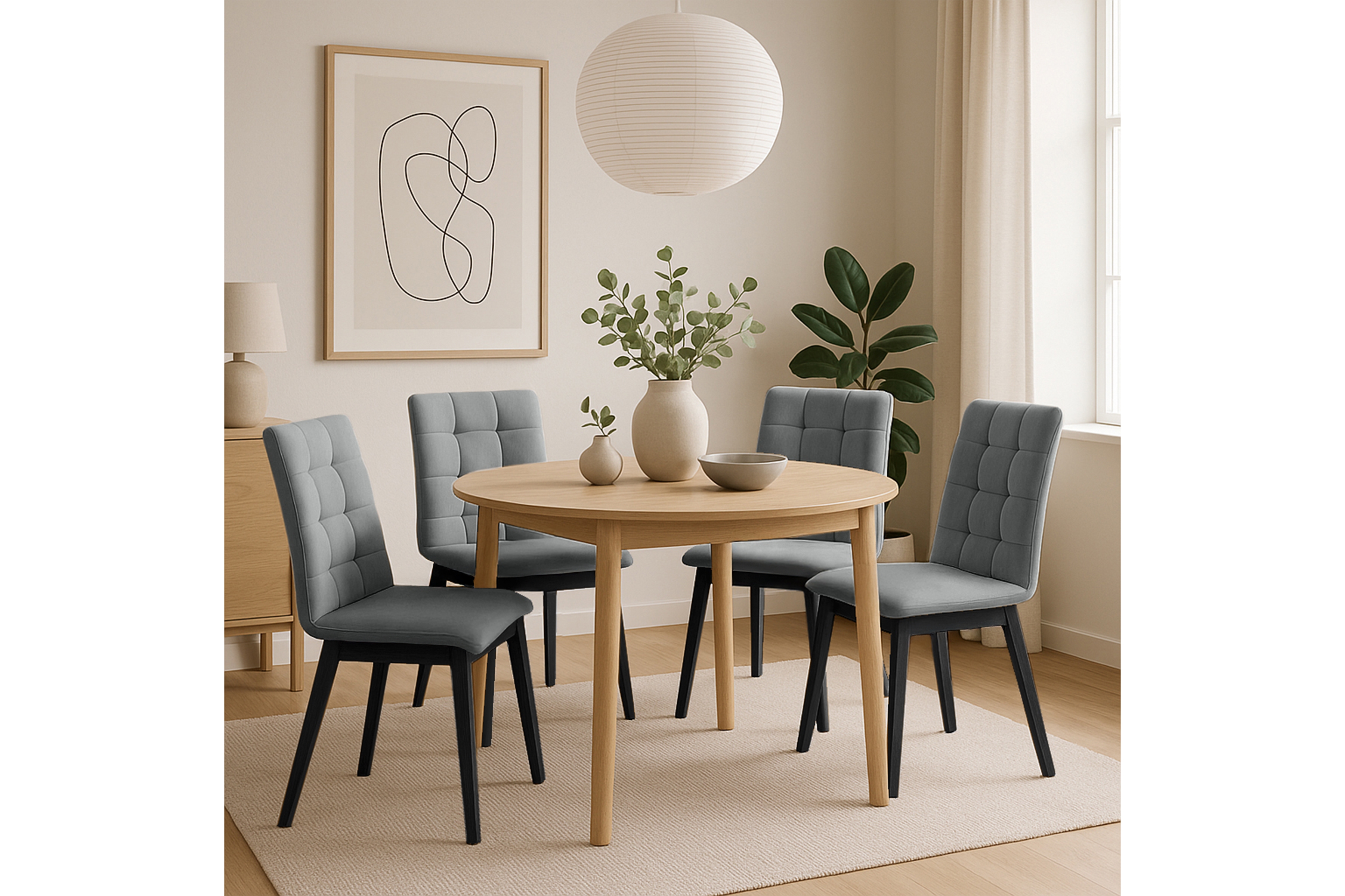 Čalúnená stolička Platinum 4 – sivý zamat Salvador 17 / čierne nohy Stolička drevená Platinum 4 z tapicerowanym siedziskiem - šedý Salvador 17 / čierny nožičky