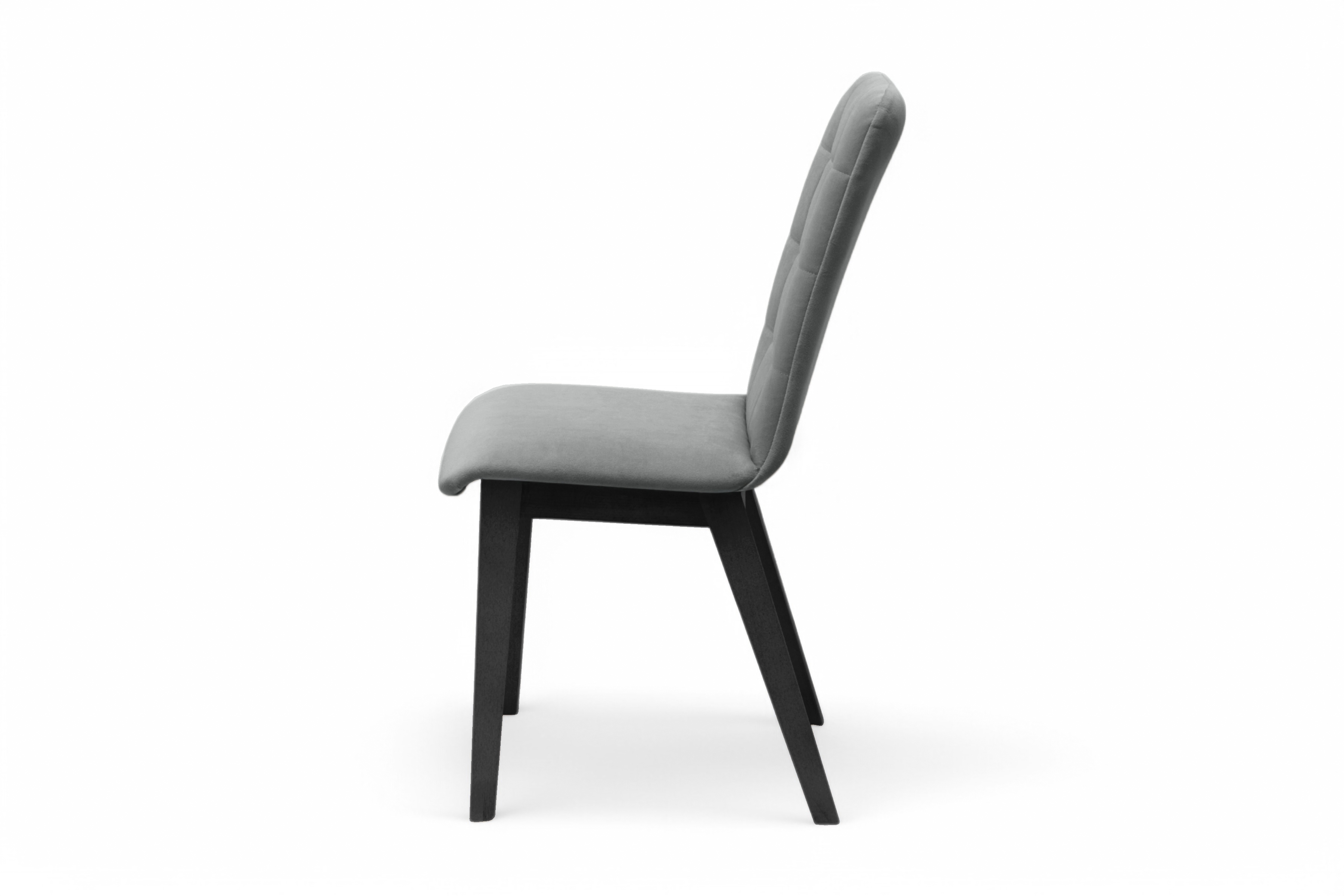 Čalúnená stolička Platinum 4 – sivý zamat Salvador 17 / čierne nohy Stolička drevená Platinum 4 z tapicerowanym siedziskiem - šedý Salvador 17 / čierny nožičky