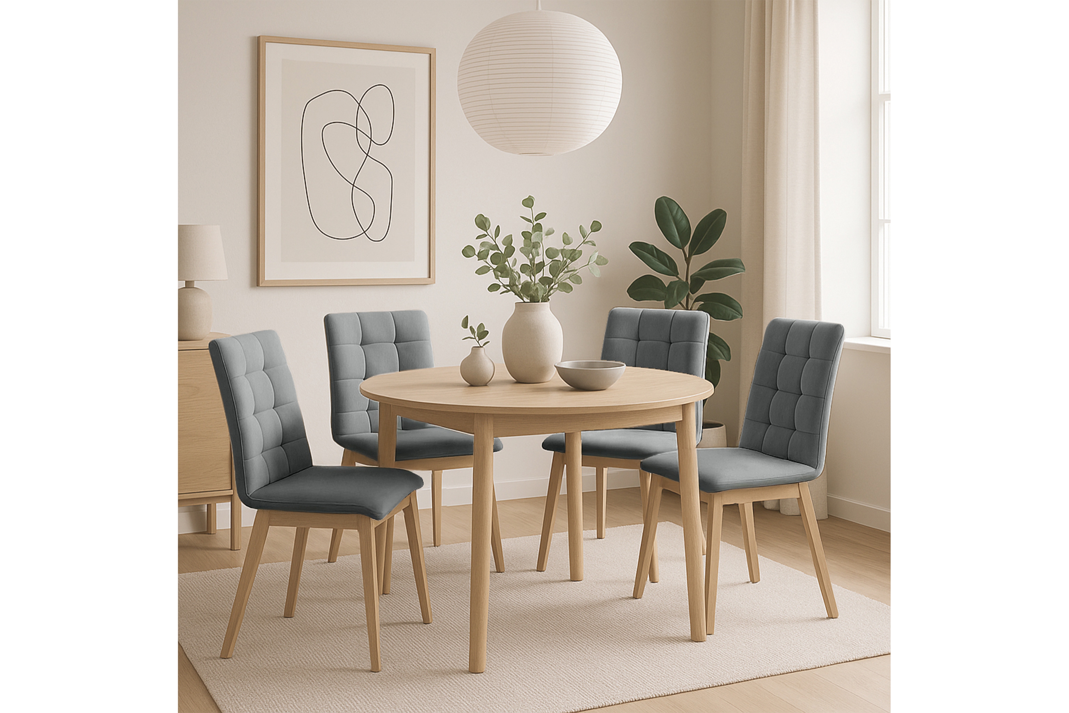 Čalúnená stolička Platinum 4 – sivý zamat Salvador 17 / bukové nohy Stolička drevená Platinum 4 z tapicerowanym siedziskiem - šedý Salvador 17 / nožičky buk