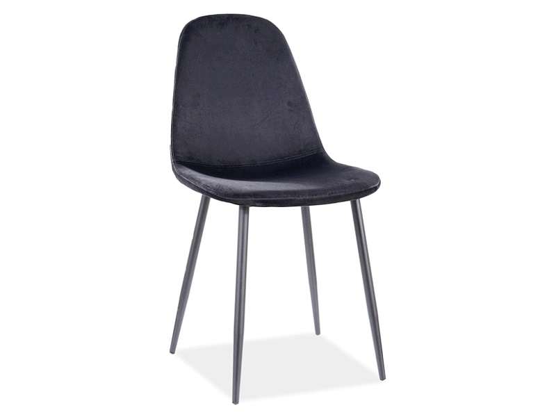 Židle FOX VELVET Černá Konstrukce/Černý ČAL.117 židle fox velvet Černá konstrukce/Černý čal.117