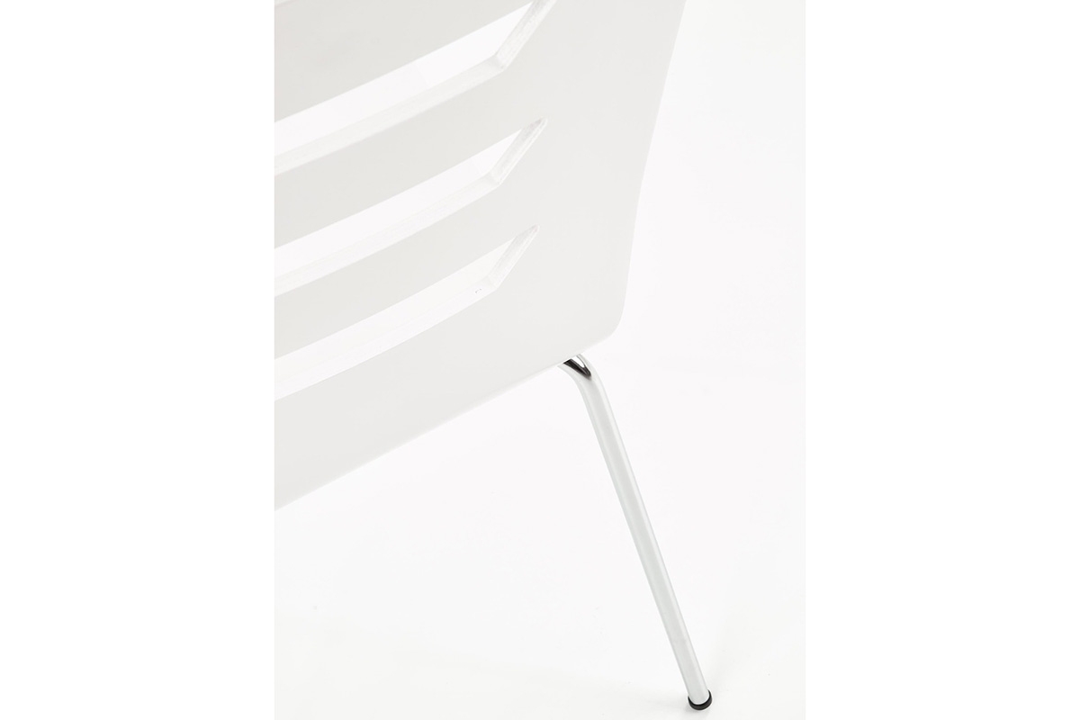 Stolička K155 s kovovými nohami - biela Stolička K155 z metalowymi nogami - Biely