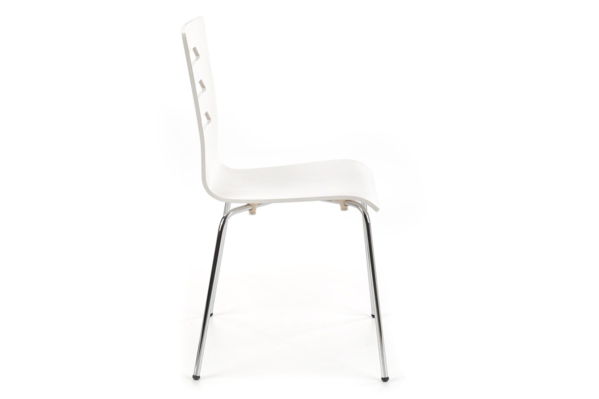 Stolička K155 s kovovými nohami - biela Stolička K155 z metalowymi nogami - Biely