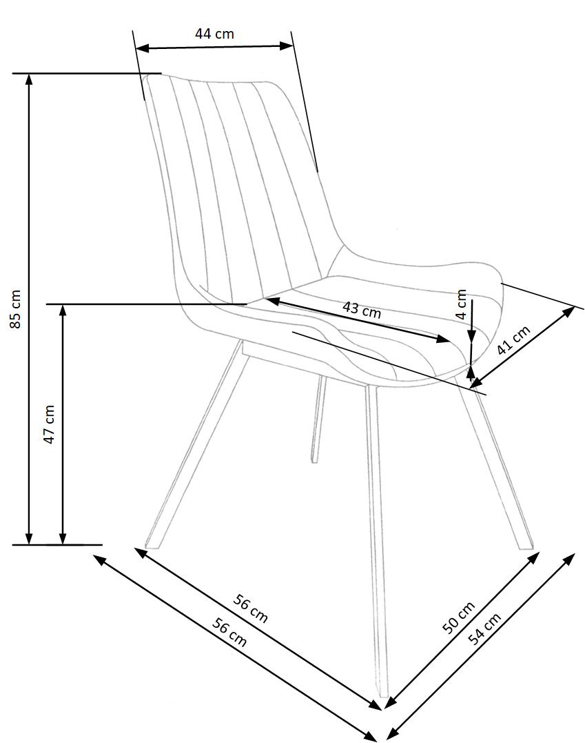 Židle K279 - Popelavá / Černá Židle k279 - Popelavá / Černá