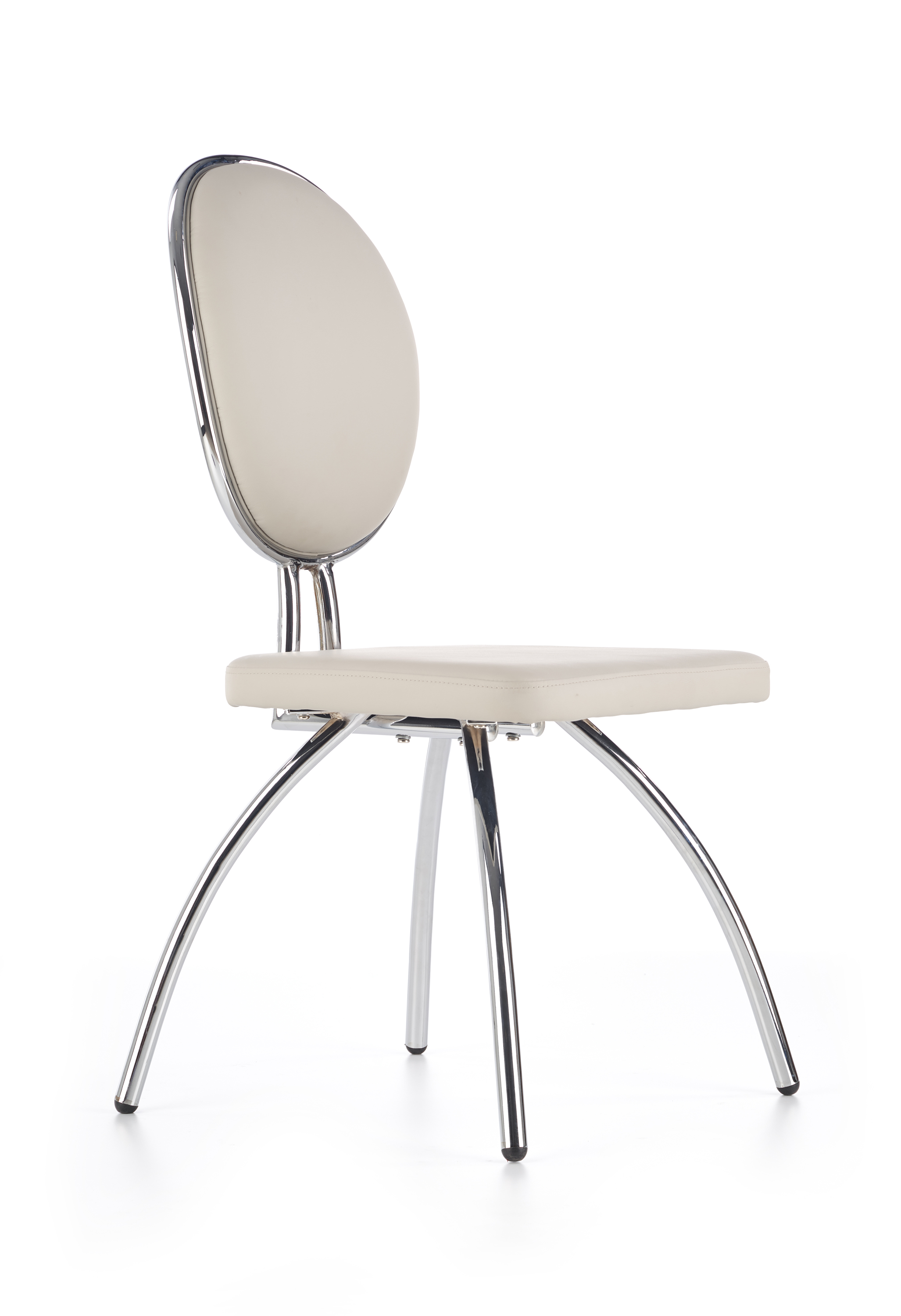 Jedálenská stolička K297 - sivá / chrómová Stolička k297 - svetlý popol / Chrom
