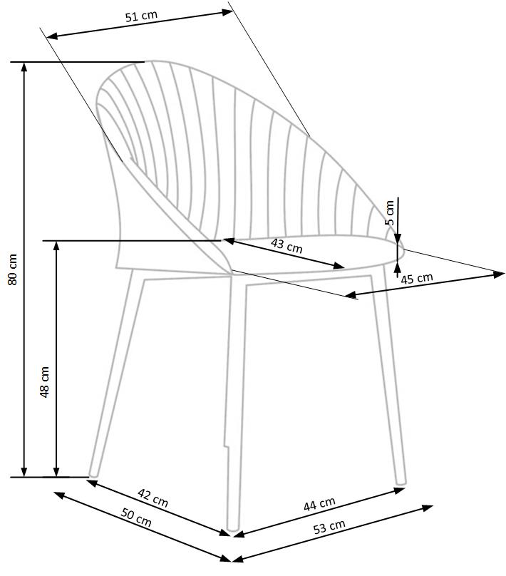 Židle K357 - popel Židle k357 - popel